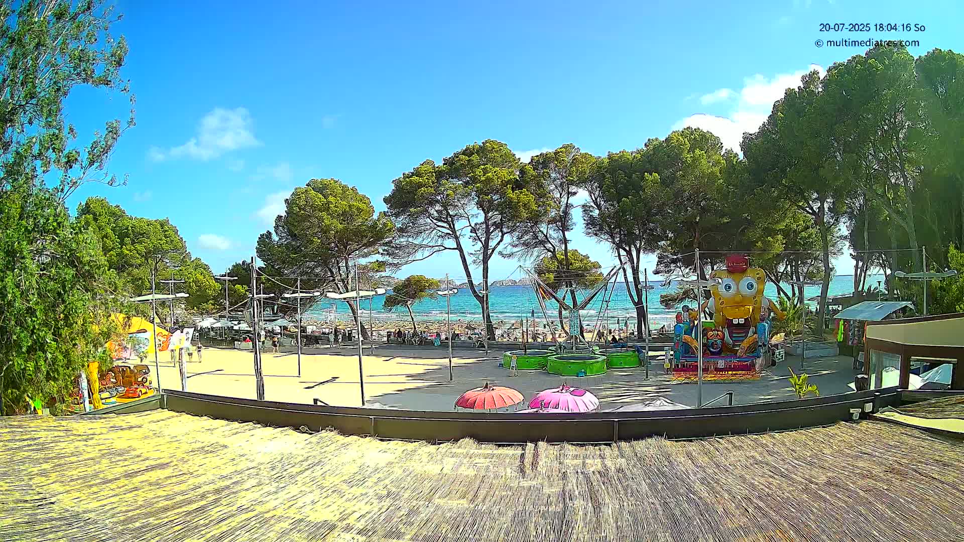 Paguera, Torà Beach Southwest from Red Rubber Duck Live Cam- Mallorca, Balearic Islands, Spain