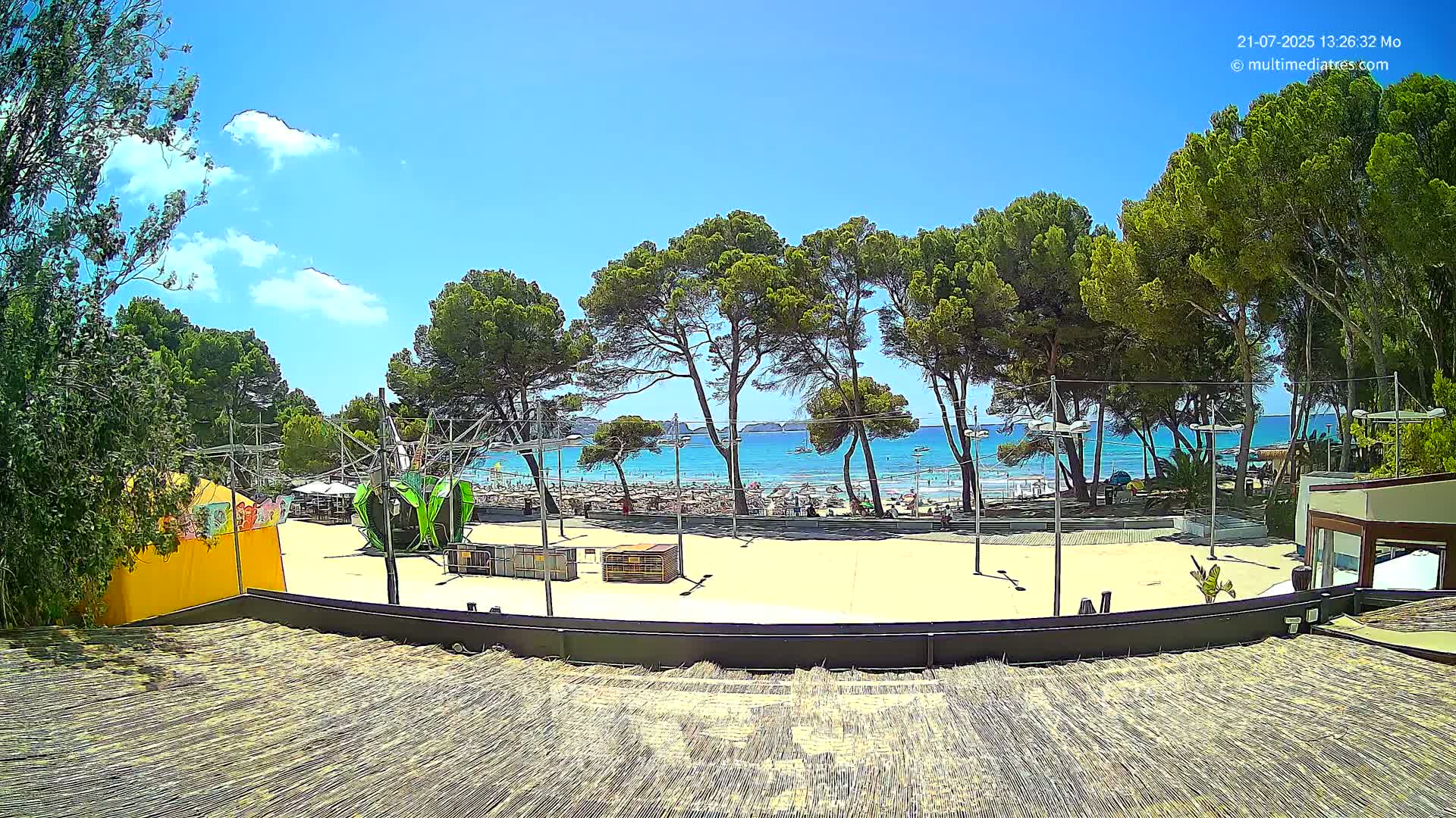 Paguera, Torà Beach Southwest from Red Rubber Duck Live Cam- Mallorca, Balearic Islands, Spain