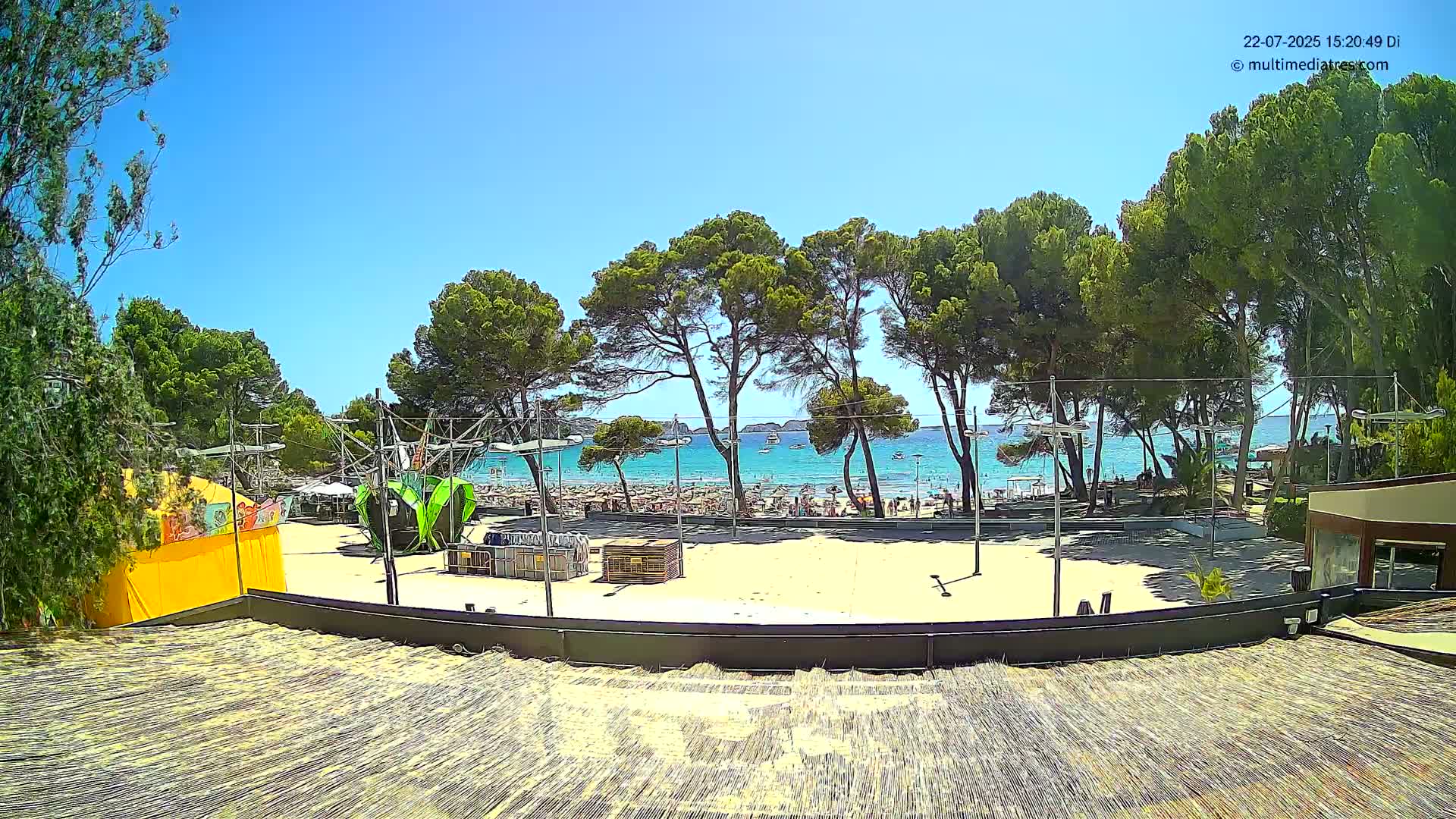 Paguera, Torà Beach Southwest from Red Rubber Duck Live Cam- Mallorca, Balearic Islands, Spain