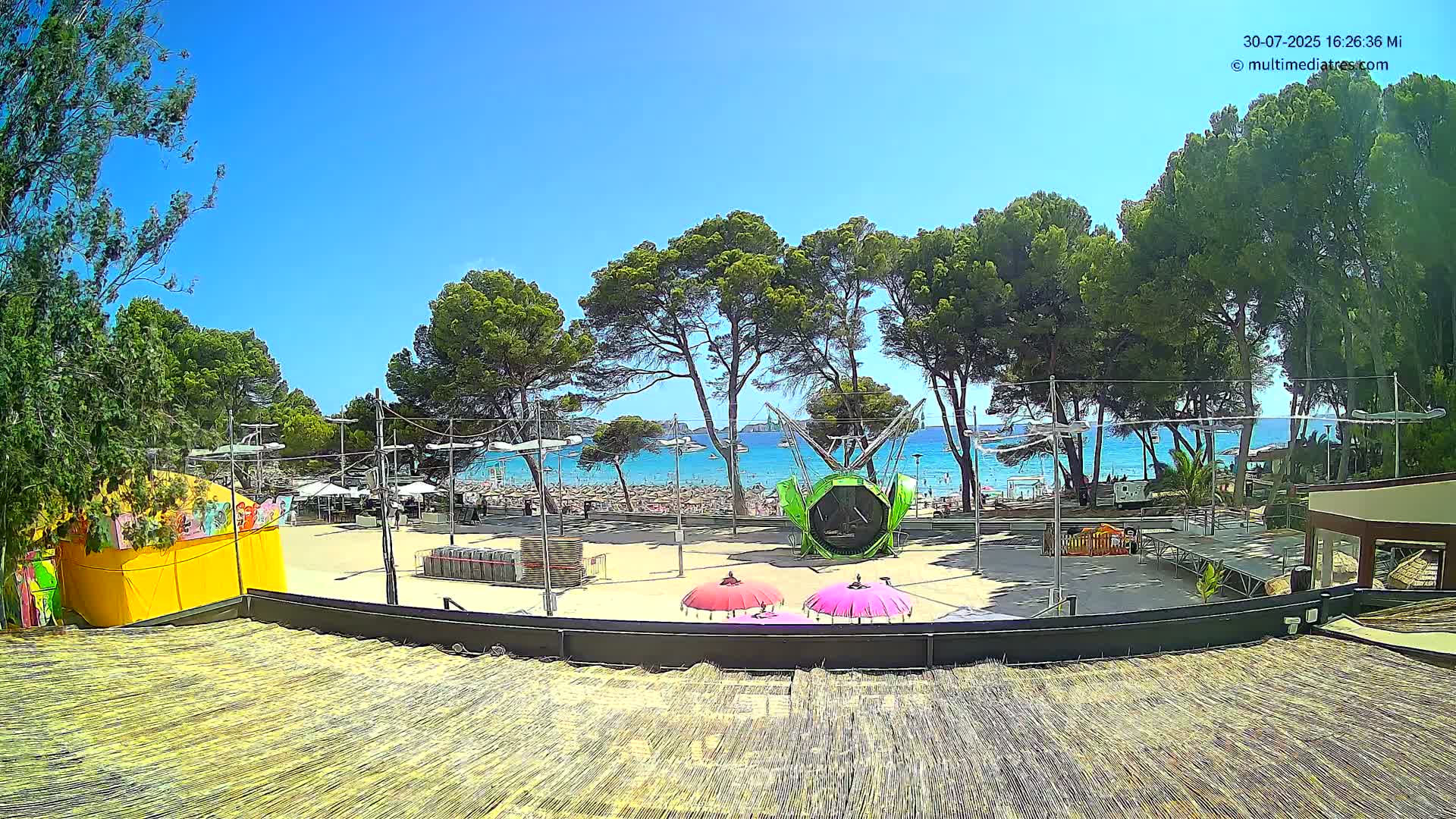 Paguera, Torà Beach Southwest from Red Rubber Duck Live Cam- Mallorca, Balearic Islands, Spain
