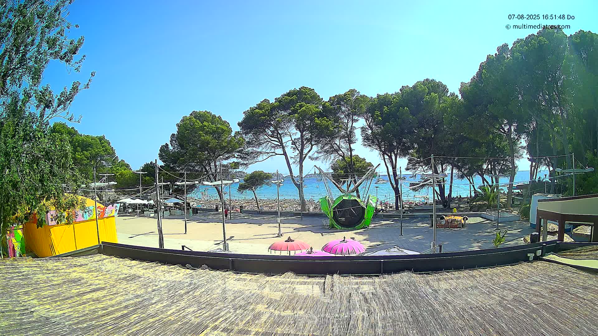 Paguera, Torà Beach Southwest from Red Rubber Duck Live Cam- Mallorca, Balearic Islands, Spain