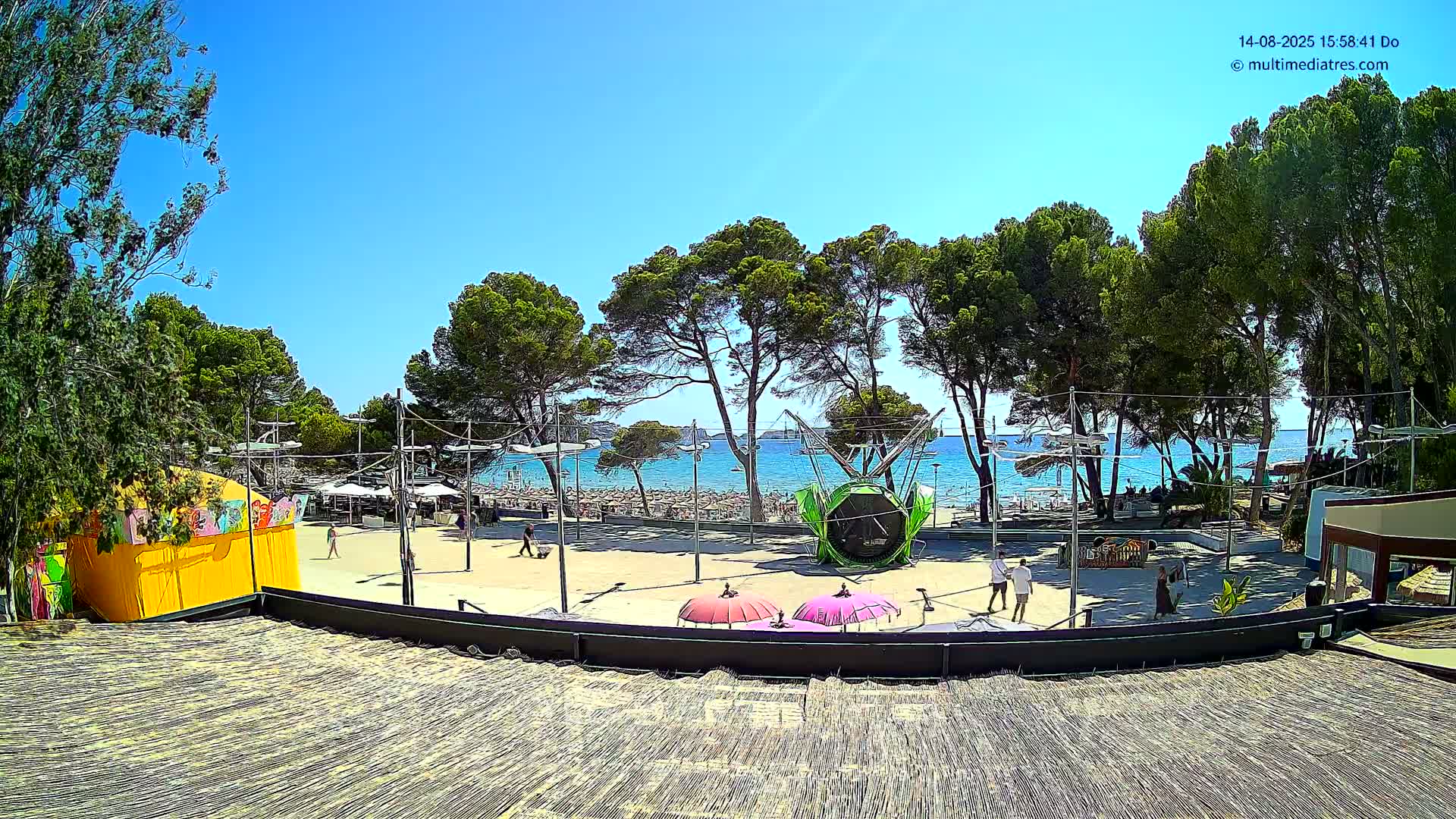 Paguera, Torà Beach Southwest from Red Rubber Duck Live Cam- Mallorca, Balearic Islands, Spain
