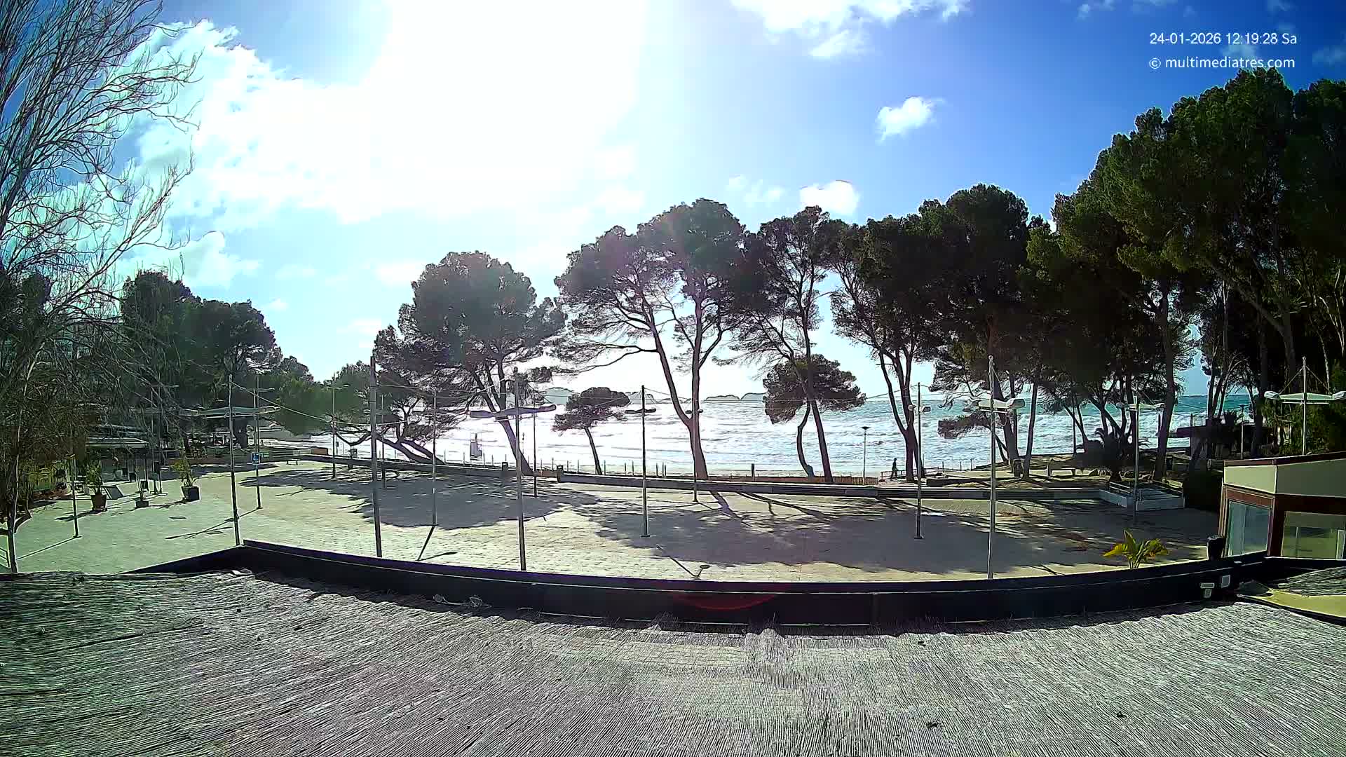 Paguera, Torà Beach Southwest from Red Rubber Duck Live Cam- Mallorca, Balearic Islands, Spain