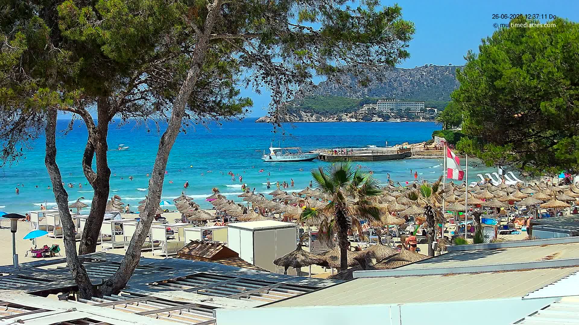 Paguera,  Tora Beach West View Live Cam - Mallorca, Balearic Islands, Spain