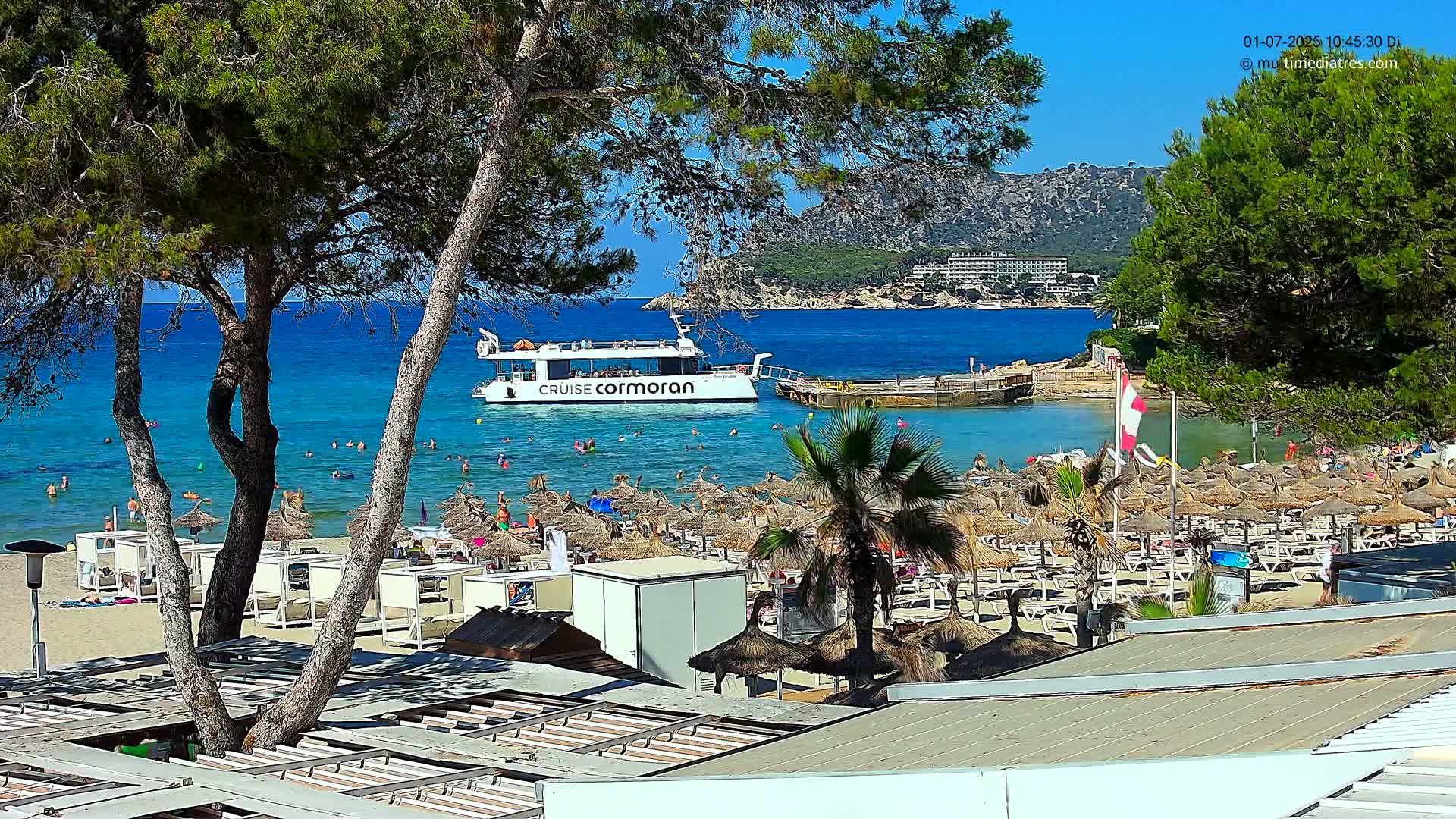 Paguera,  Tora Beach West View Live Cam - Mallorca, Balearic Islands, Spain