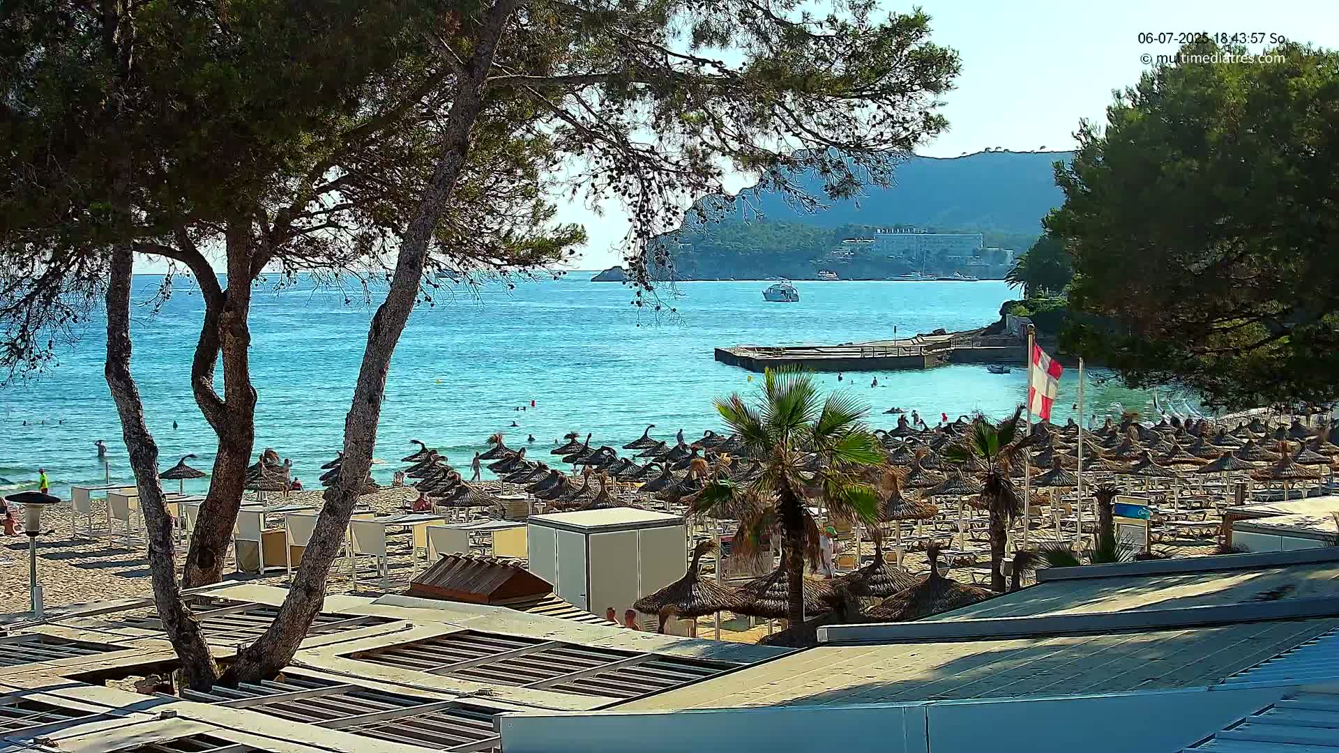 Paguera,  Tora Beach West View Live Cam - Mallorca, Balearic Islands, Spain