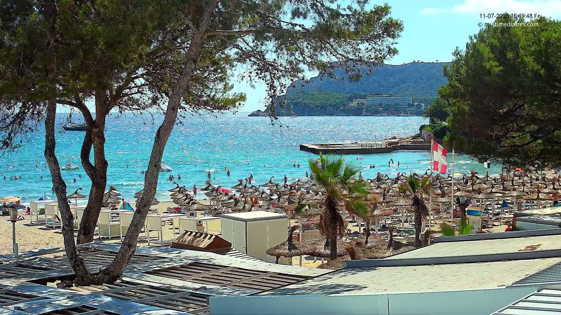 Paguera,  Tora Beach West View Live Cam - Mallorca, Balearic Islands, Spain