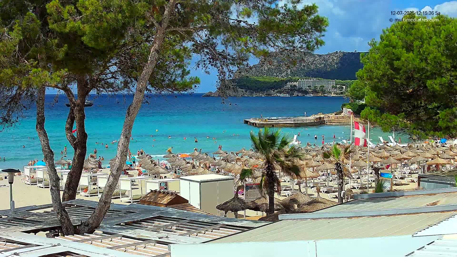 Paguera,  Tora Beach West View Live Cam - Mallorca, Balearic Islands, Spain