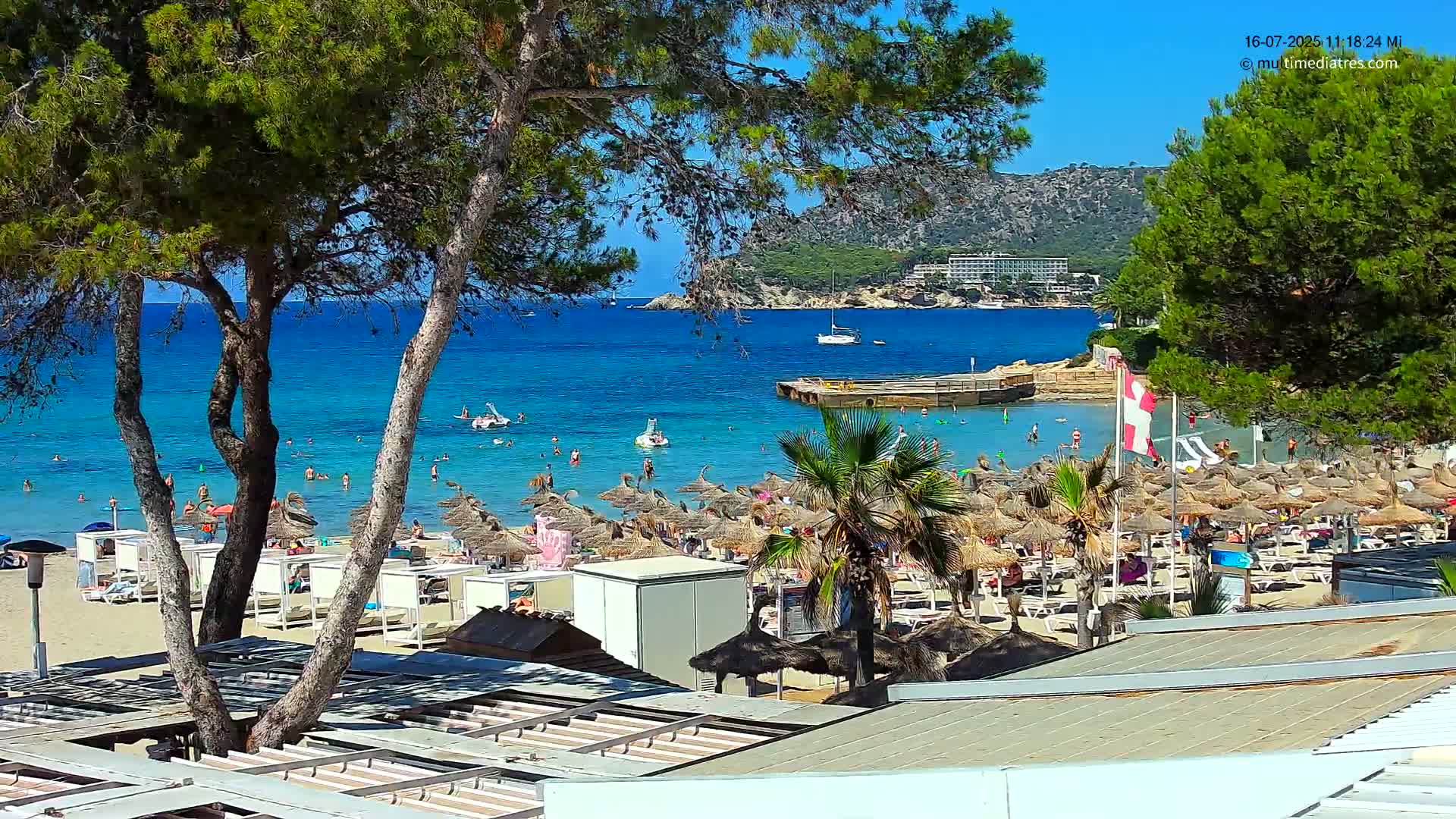 Paguera,  Tora Beach West View Live Cam - Mallorca, Balearic Islands, Spain