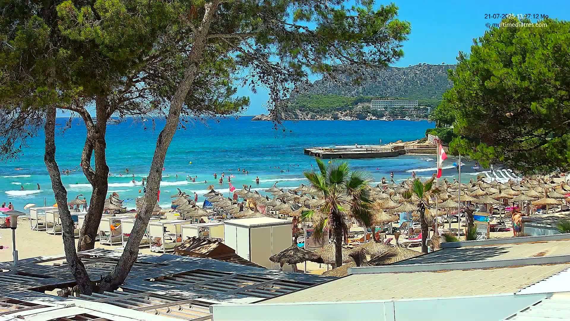 Paguera,  Tora Beach West View Live Cam - Mallorca, Balearic Islands, Spain