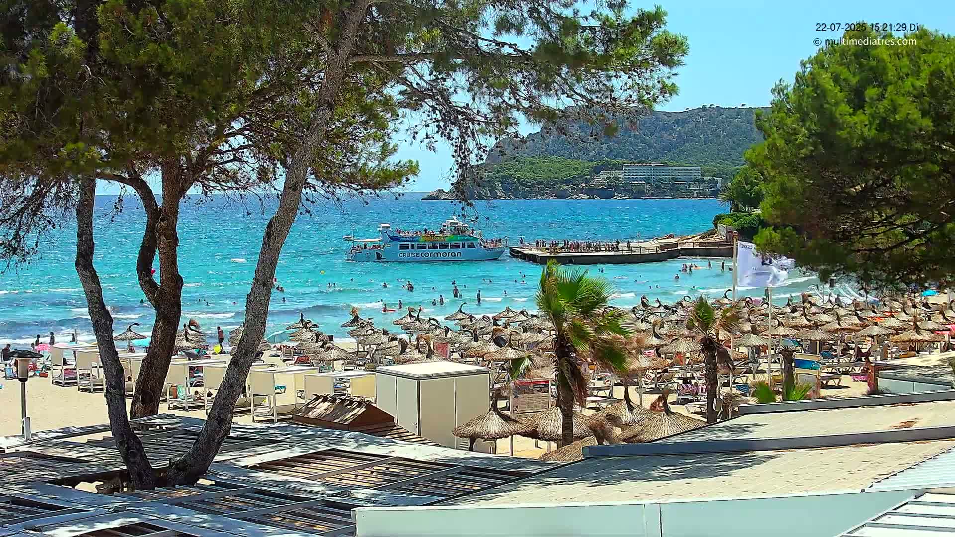 Paguera,  Tora Beach West View Live Cam - Mallorca, Balearic Islands, Spain