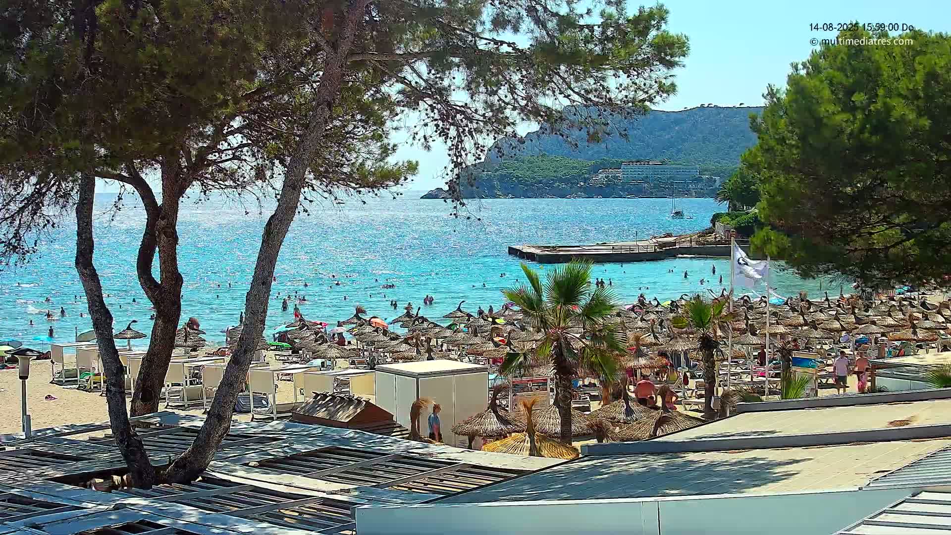 Paguera,  Tora Beach West View Live Cam - Mallorca, Balearic Islands, Spain
