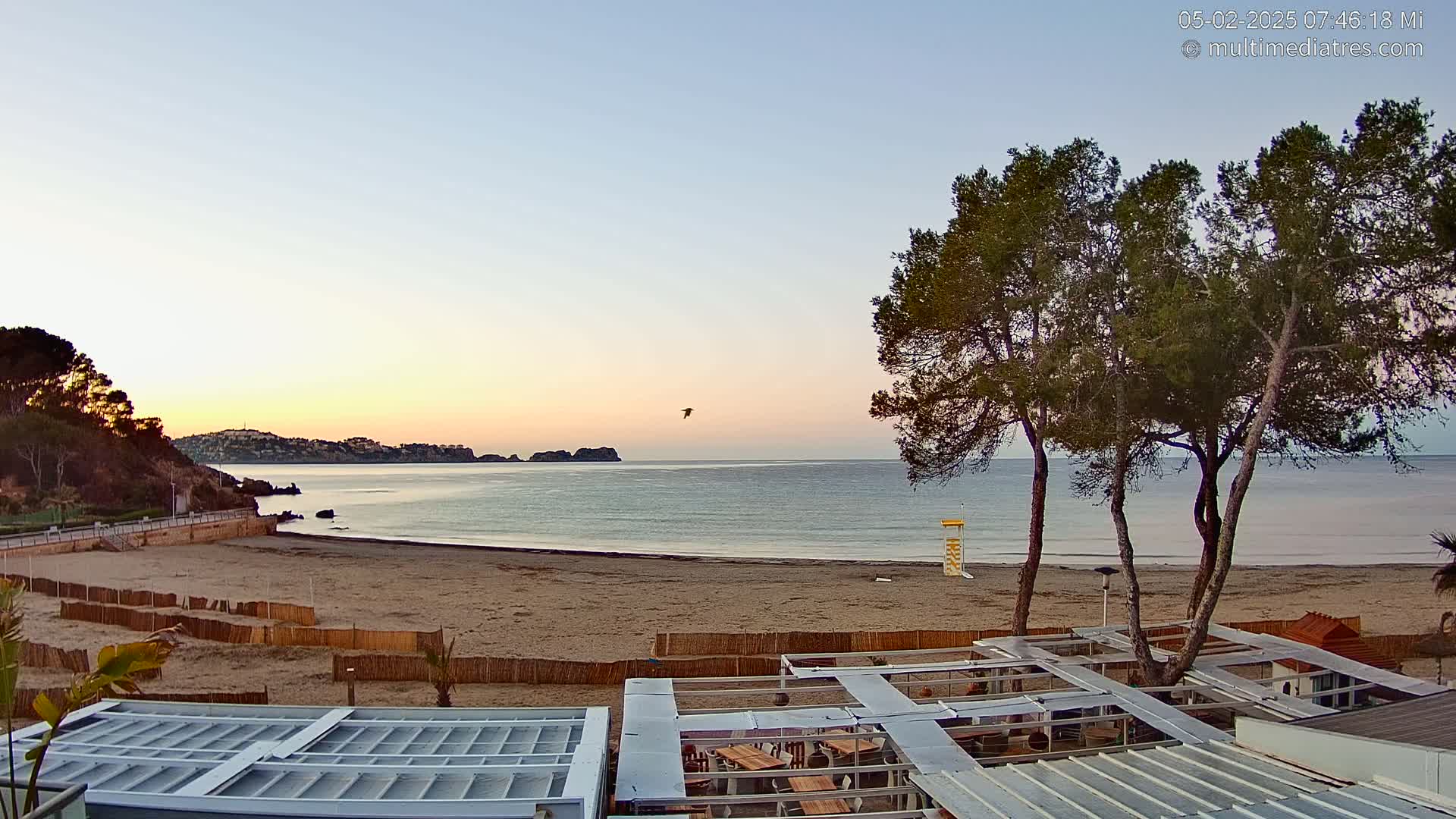 Mallorca, Peguera Beach by Mar y Mar Restaurant Live Cam - Balearic Islands, Spain