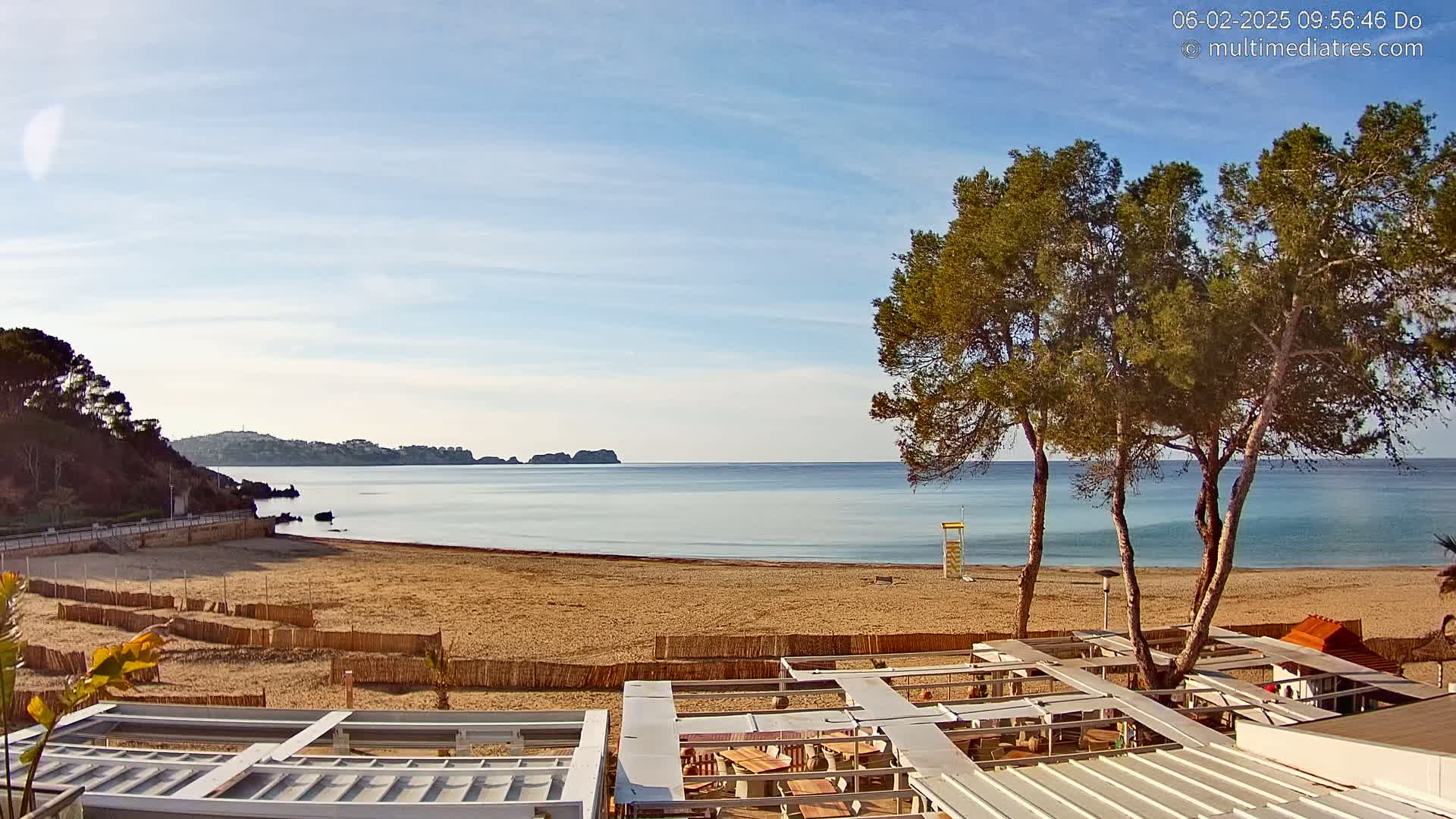 Mallorca, Peguera Beach by Mar y Mar Restaurant Live Cam - Balearic Islands, Spain