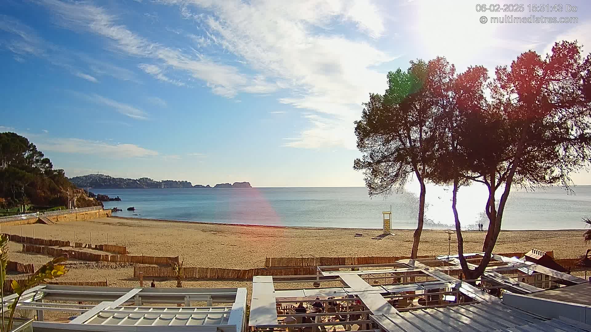 Mallorca, Peguera Beach by Mar y Mar Restaurant Live Cam - Balearic Islands, Spain