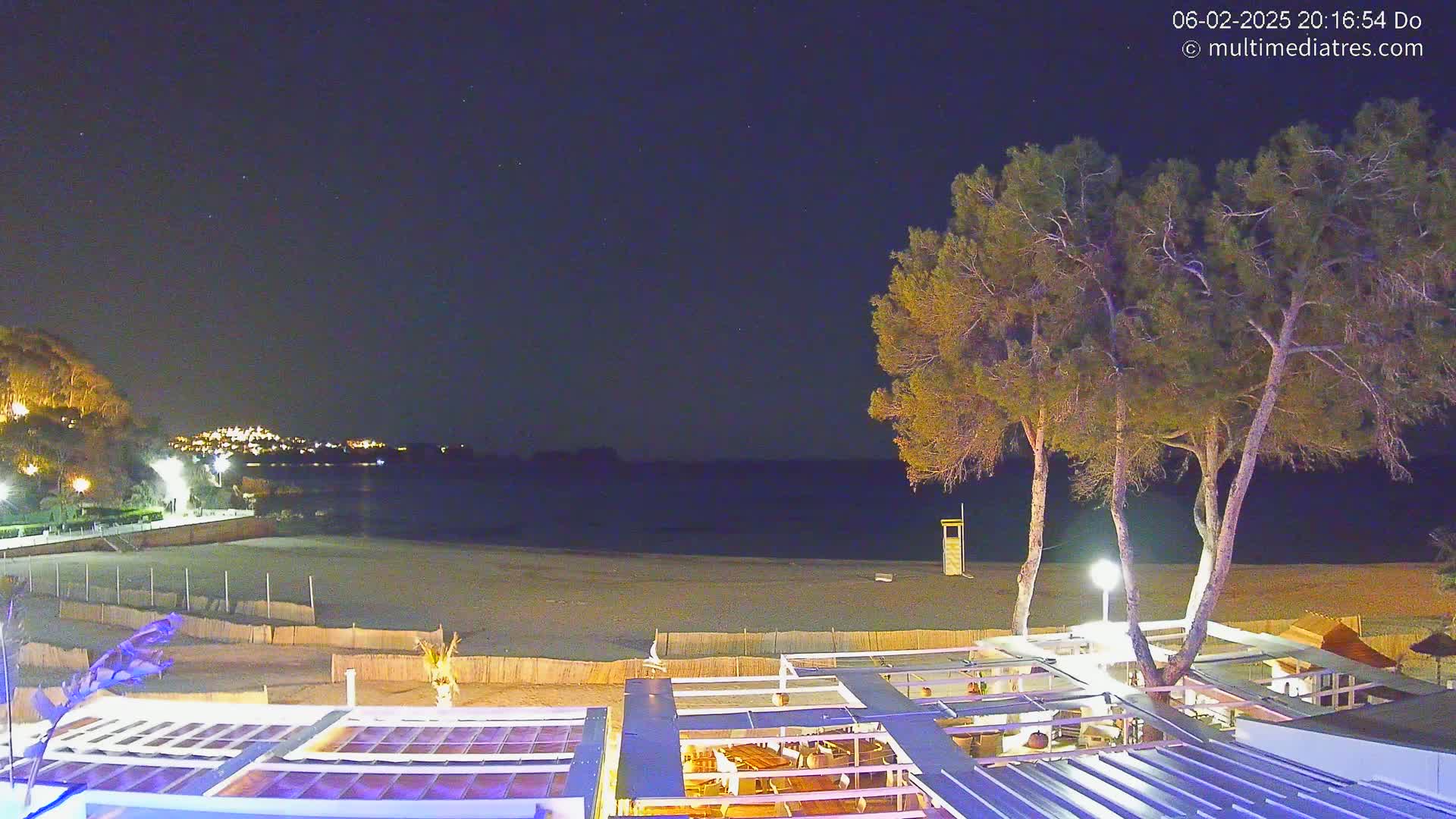 Mallorca, Peguera Beach by Mar y Mar Restaurant Live Cam - Balearic Islands, Spain