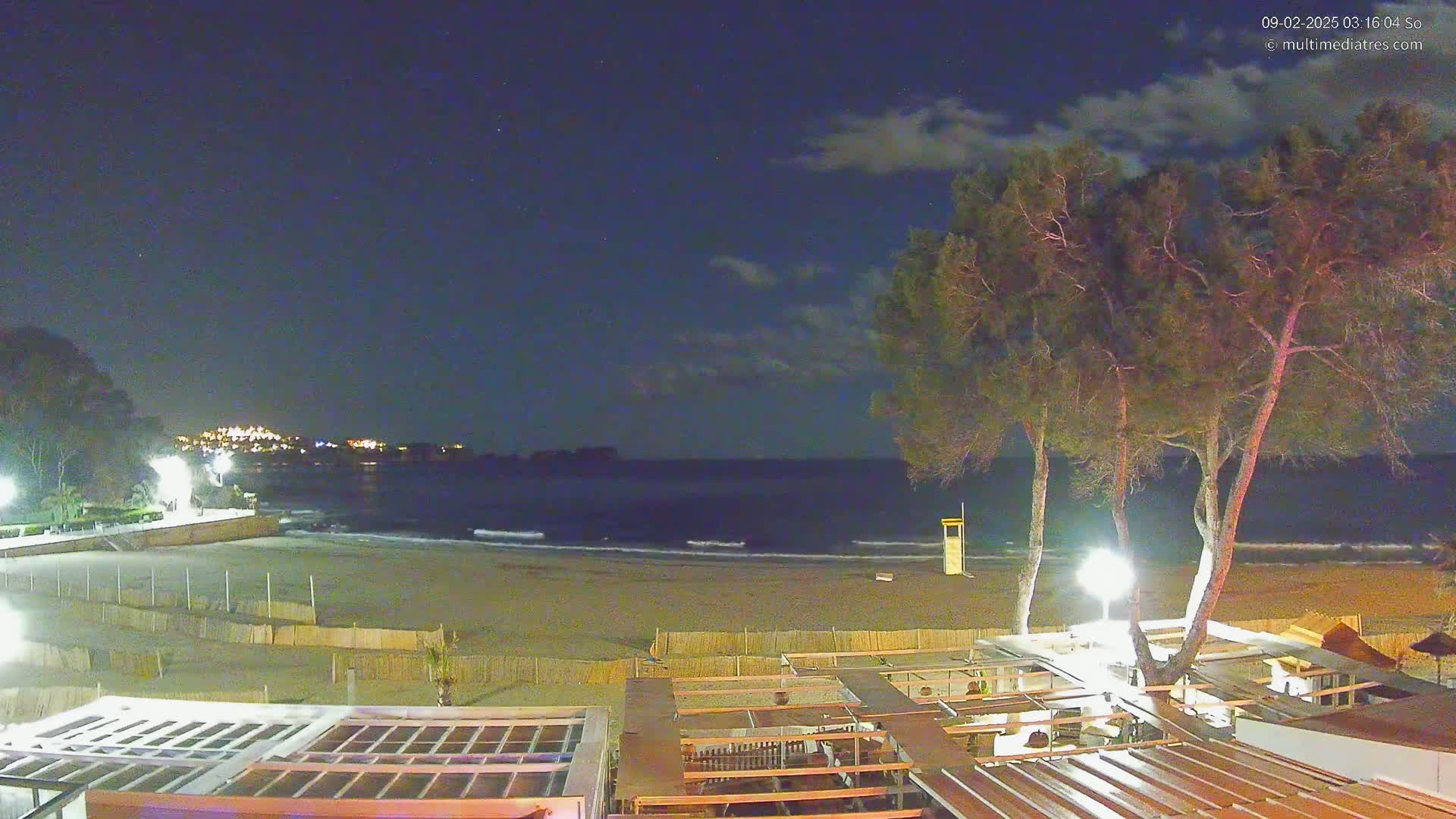 Mallorca, Peguera Beach by Mar y Mar Restaurant Live Cam - Balearic Islands, Spain