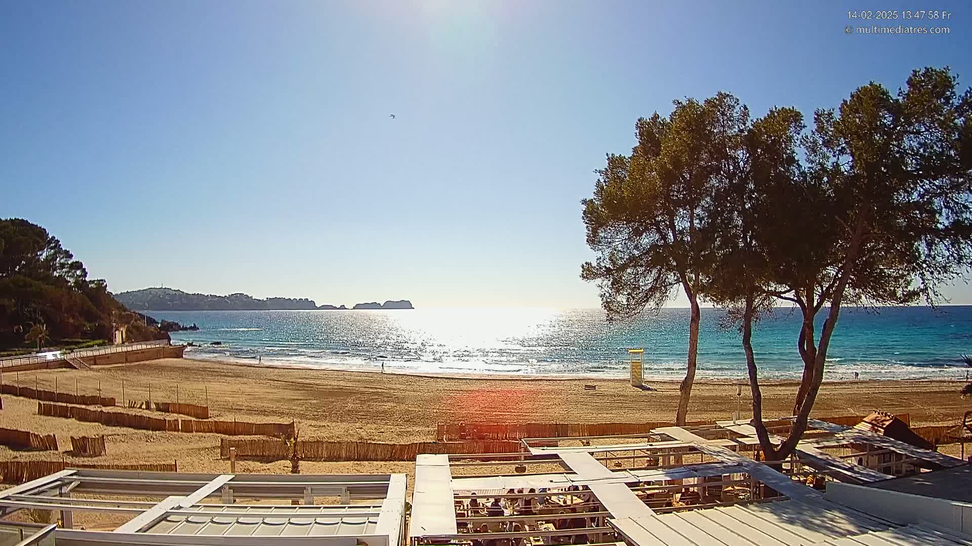 Mallorca, Peguera Beach by Mar y Mar Restaurant Live Cam - Balearic Islands, Spain