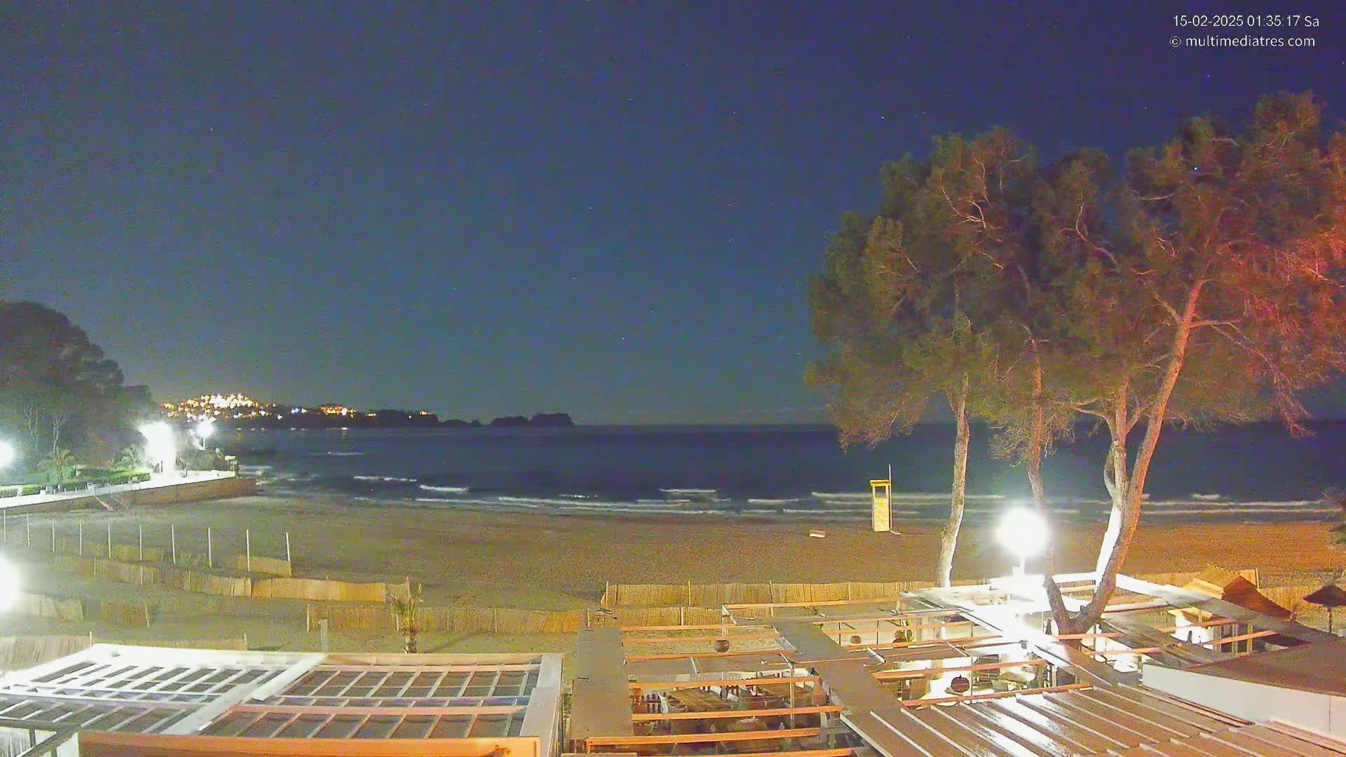 Mallorca, Peguera Beach by Mar y Mar Restaurant Live Cam - Balearic Islands, Spain