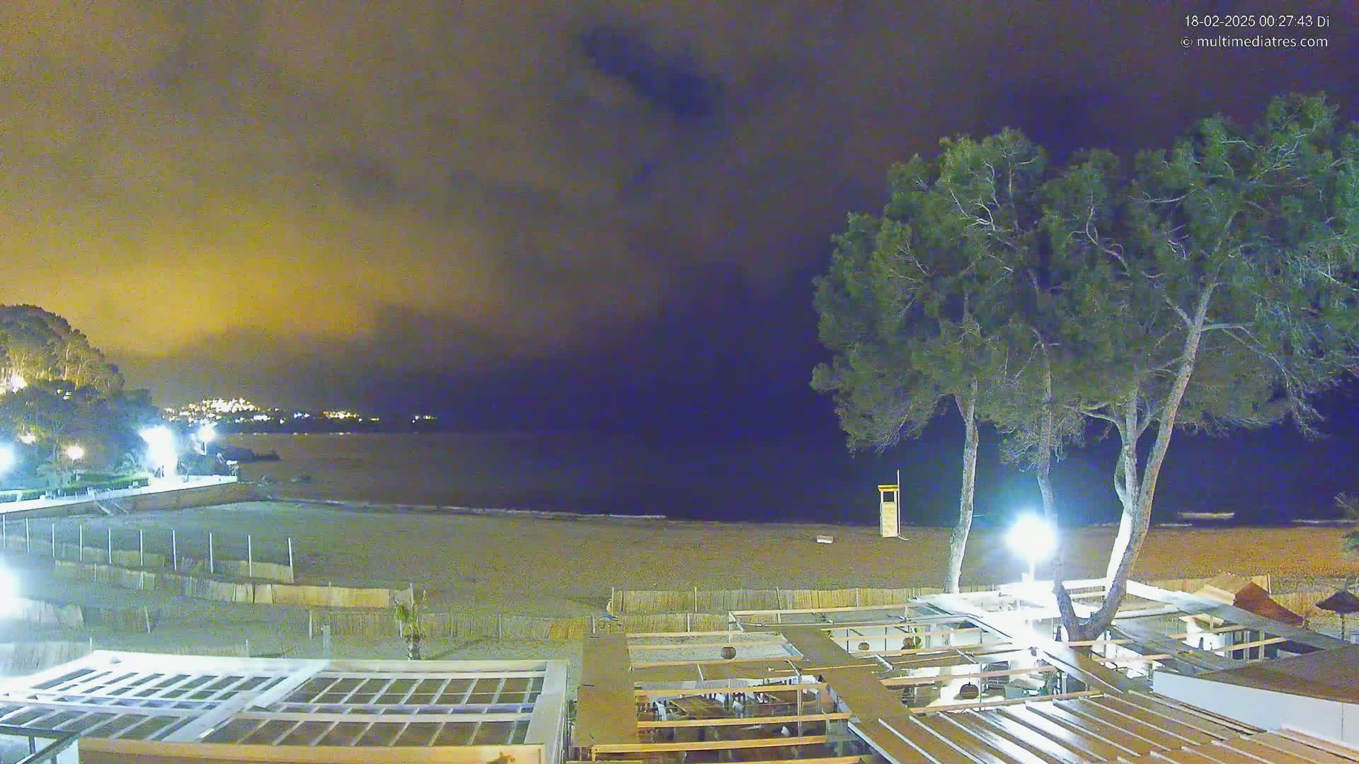 Mallorca, Peguera Beach by Mar y Mar Restaurant Live Cam - Balearic Islands, Spain