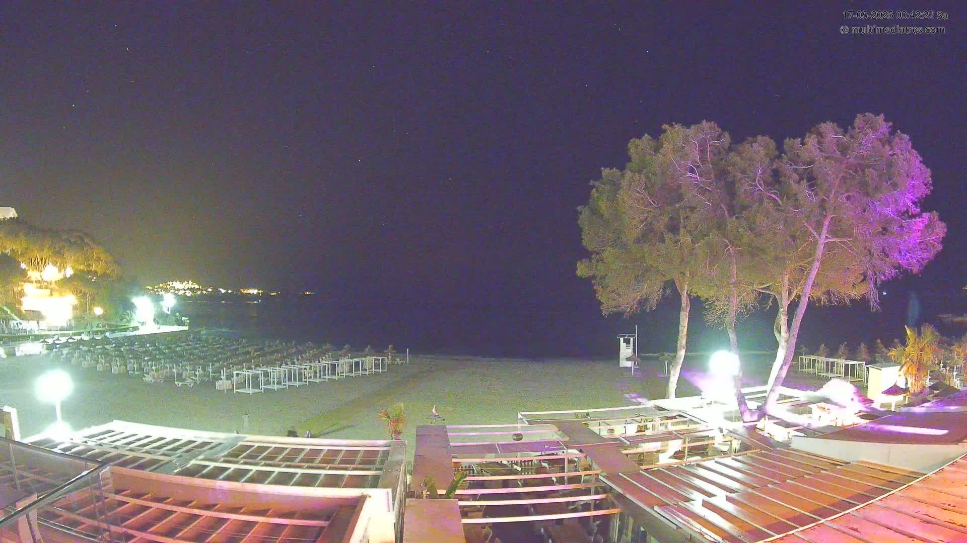 Paguera, Playa Tora Beach from Mar y Mar Restaurant Live Cam - Mallorca, Balearic Islands, Spain