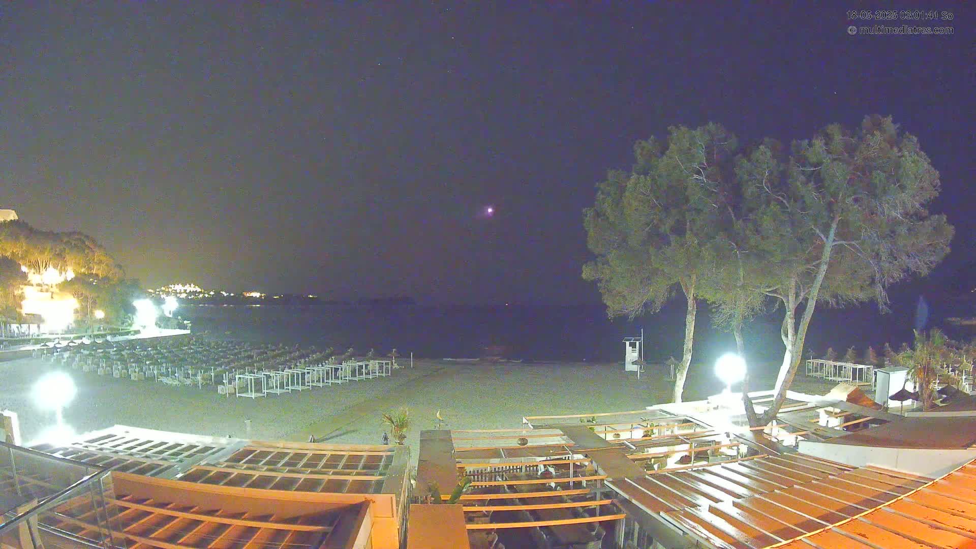Paguera, Playa Tora Beach from Mar y Mar Restaurant Live Cam - Mallorca, Balearic Islands, Spain