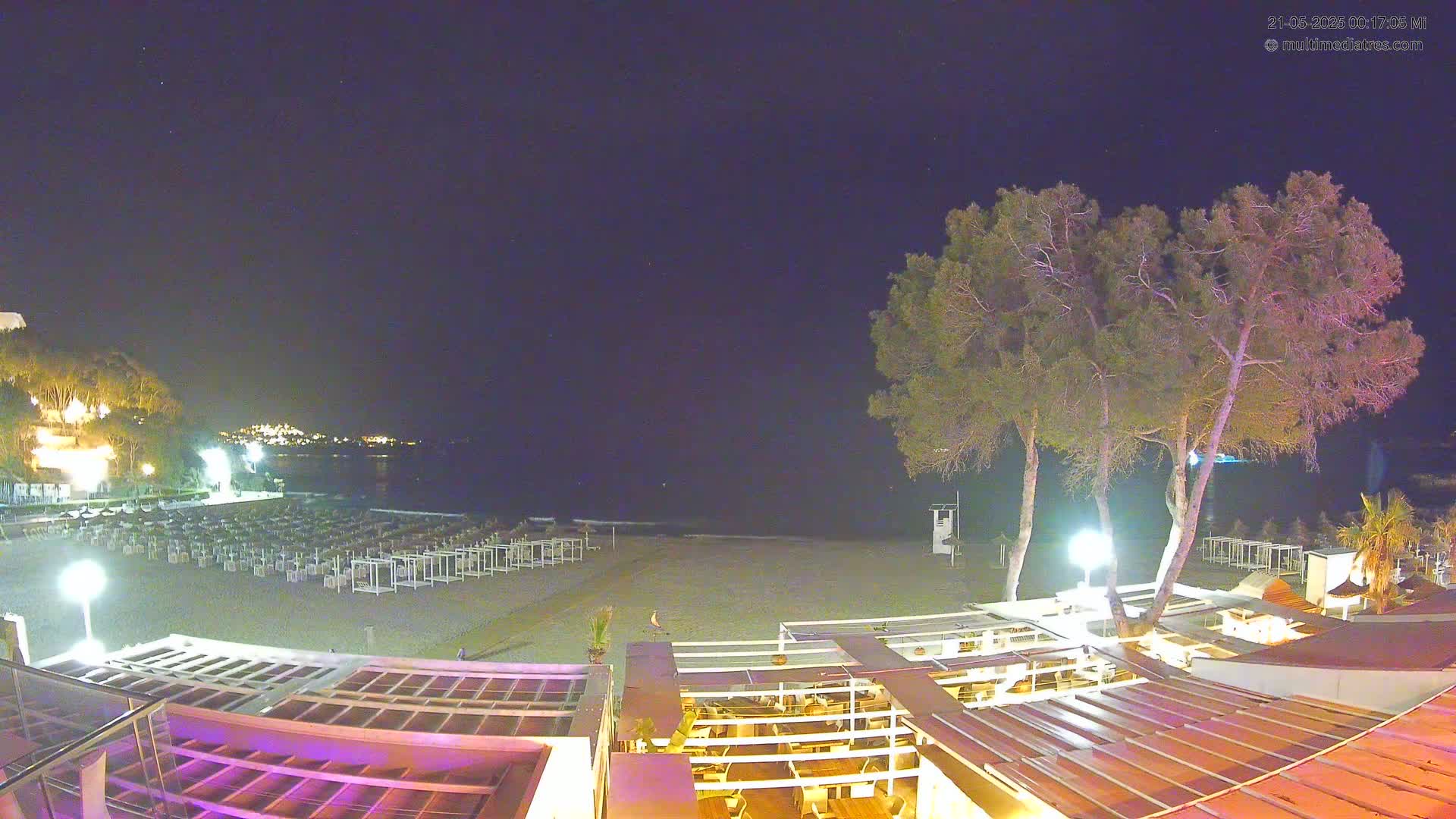 Paguera, Playa Tora Beach from Mar y Mar Restaurant Live Cam - Mallorca, Balearic Islands, Spain