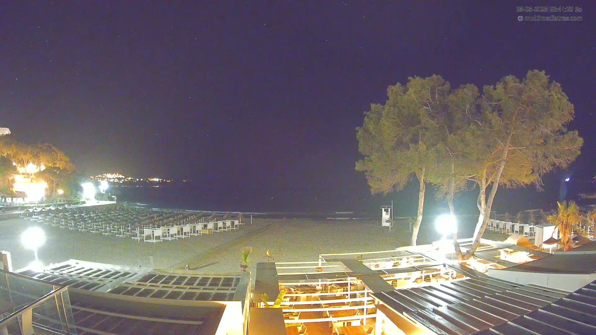 Mallorca, Peguera Beach by Mar y Mar Restaurant Live Cam - Balearic Islands, Spain