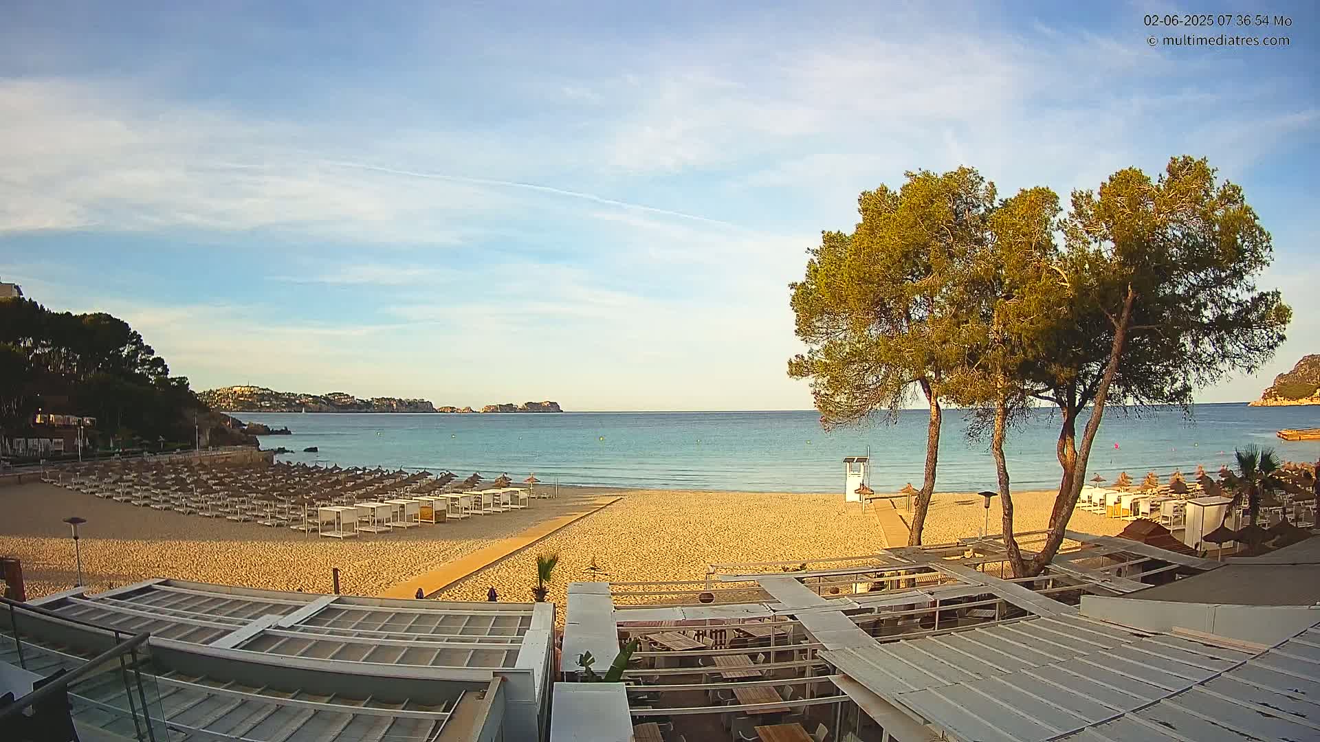 Mallorca, Peguera Beach by Mar y Mar Restaurant Live Cam - Balearic Islands, Spain