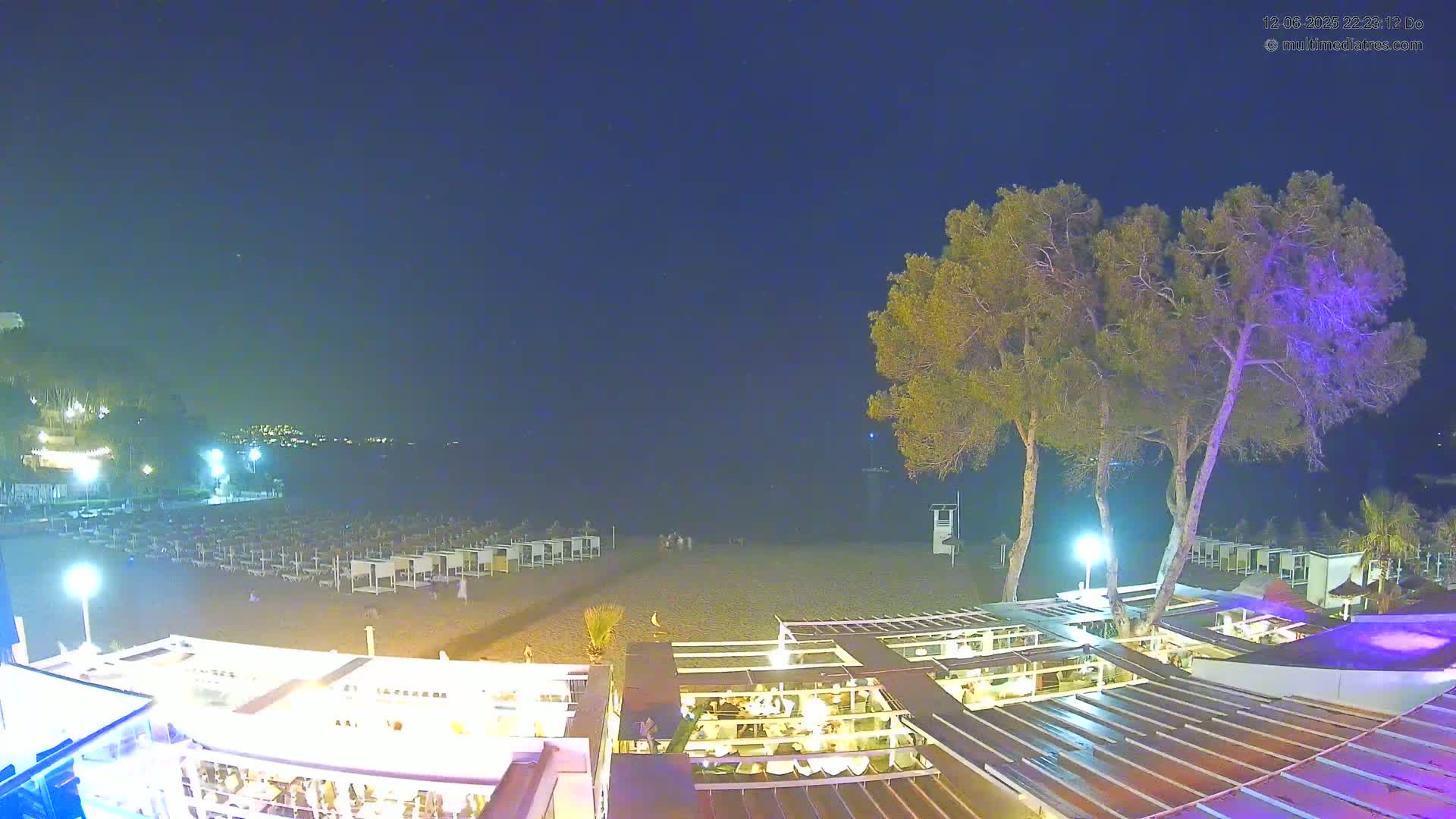 Mallorca, Peguera Beach by Mar y Mar Restaurant Live Cam - Balearic Islands, Spain