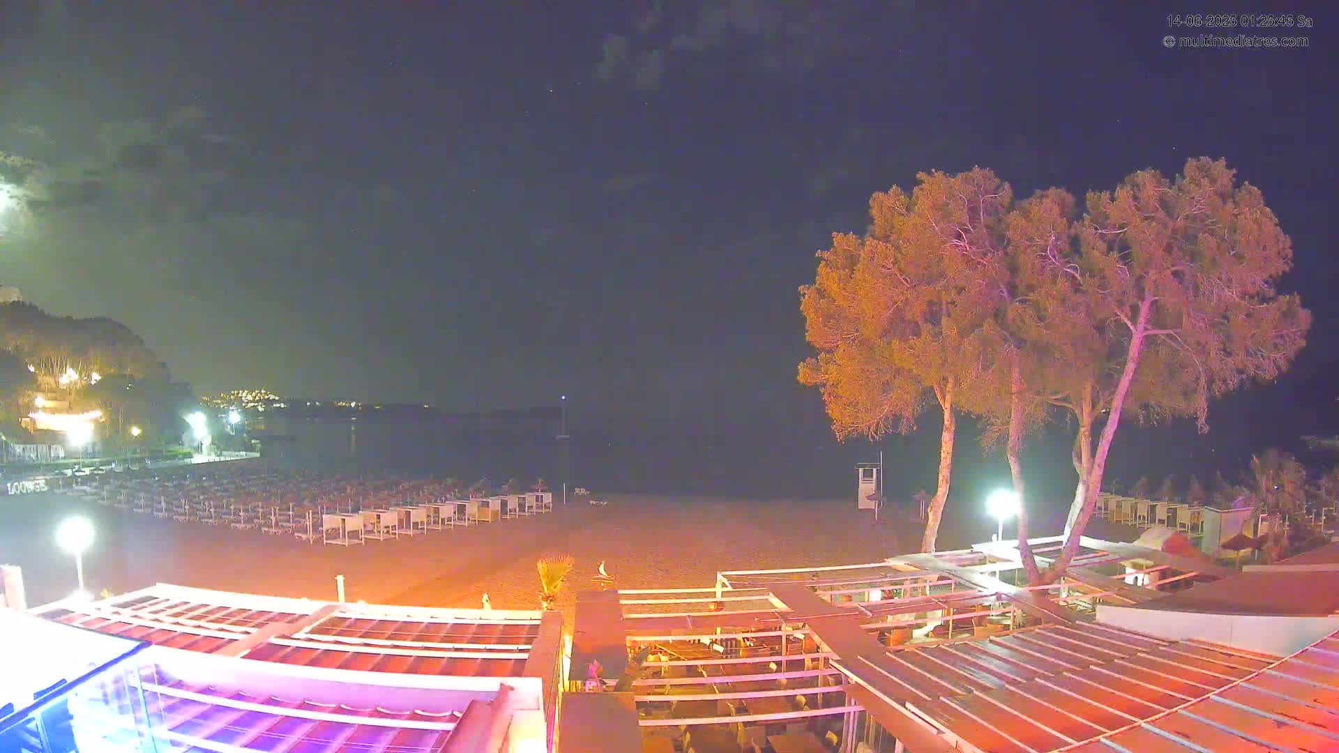 Mallorca, Peguera Beach by Mar y Mar Restaurant Live Cam - Balearic Islands, Spain