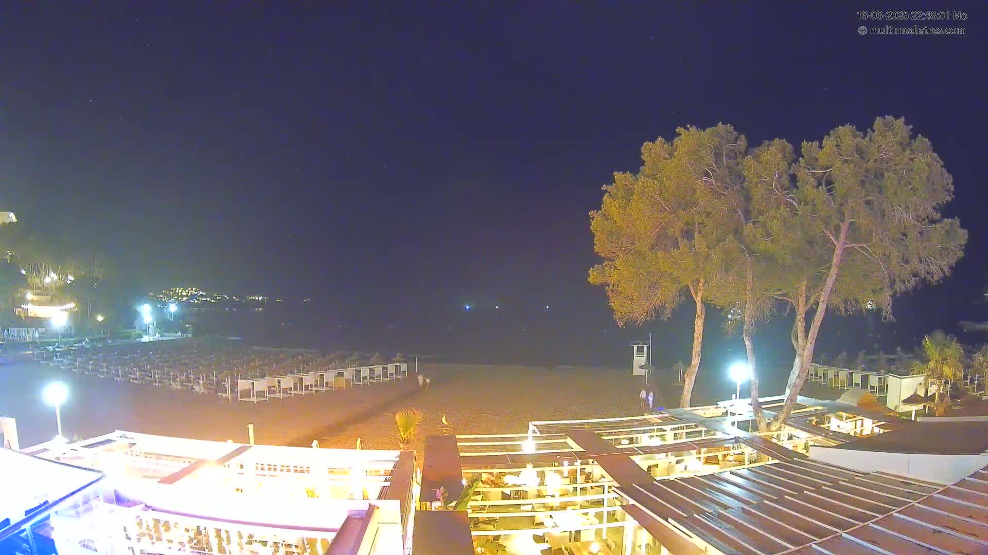Paguera, Playa Tora Beach from Mar y Mar Restaurant Live Cam - Mallorca, Balearic Islands, Spain
