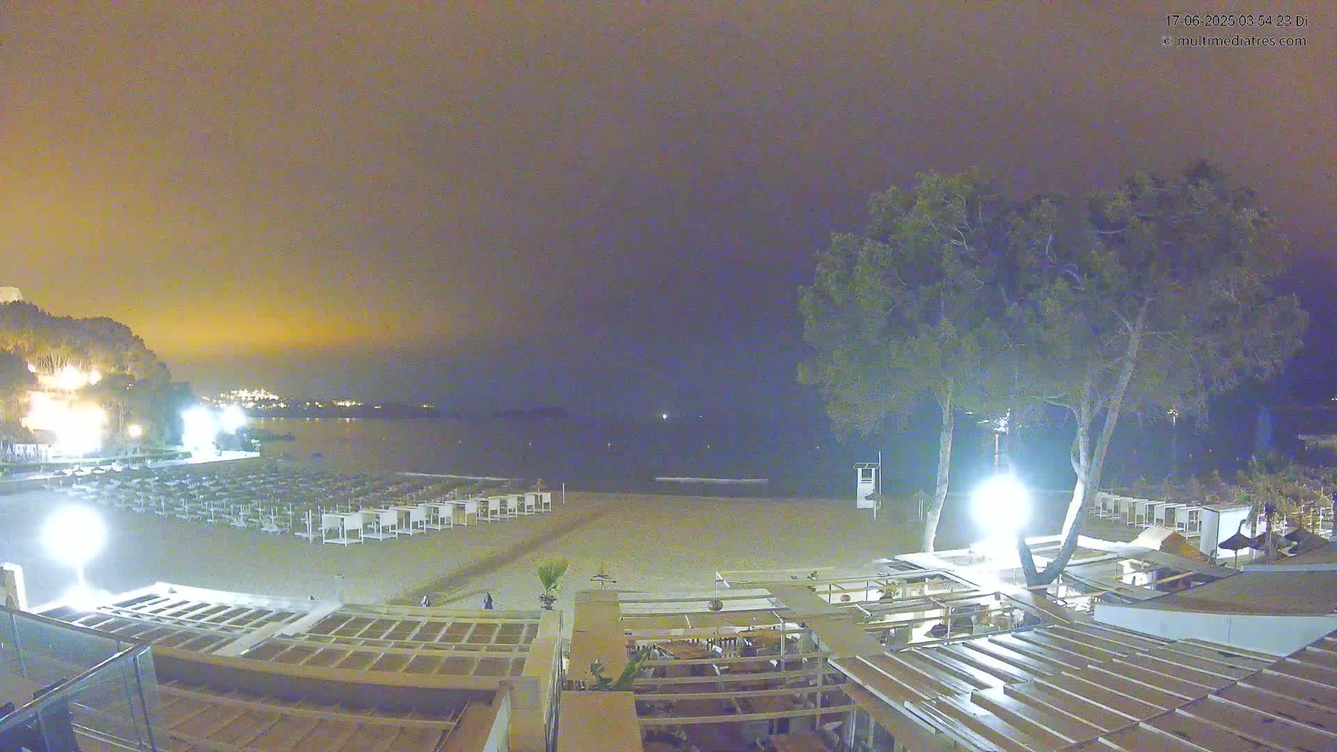 Paguera, Playa Tora Beach from Mar y Mar Restaurant Live Cam - Mallorca, Balearic Islands, Spain