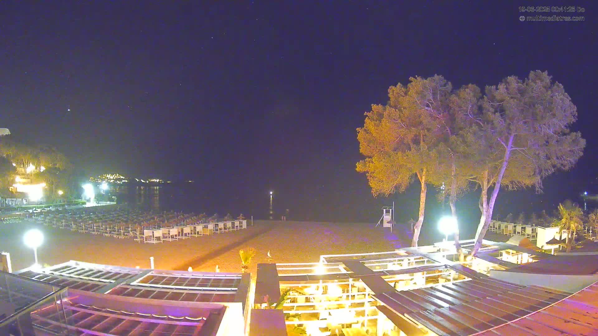 Paguera, Playa Tora Beach from Mar y Mar Restaurant Live Cam - Mallorca, Balearic Islands, Spain