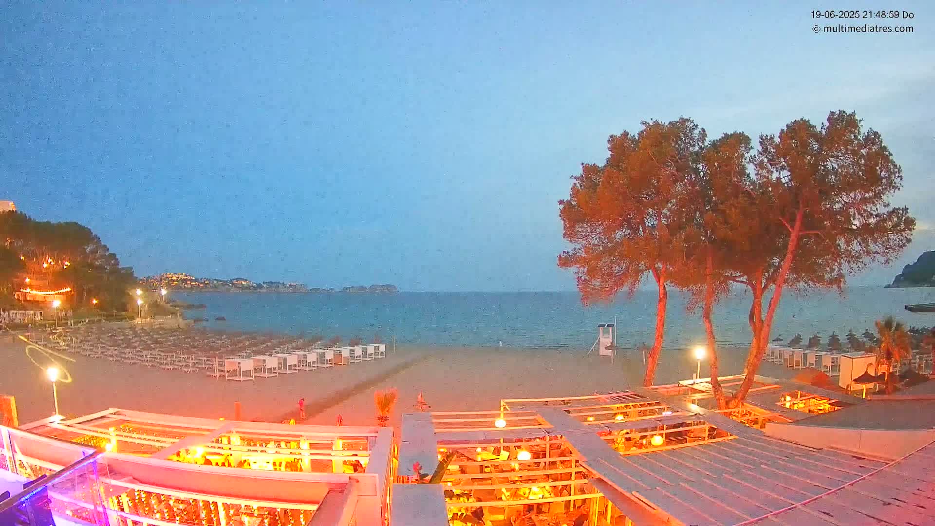 Paguera, Playa Tora Beach from Mar y Mar Restaurant Live Cam - Mallorca, Balearic Islands, Spain