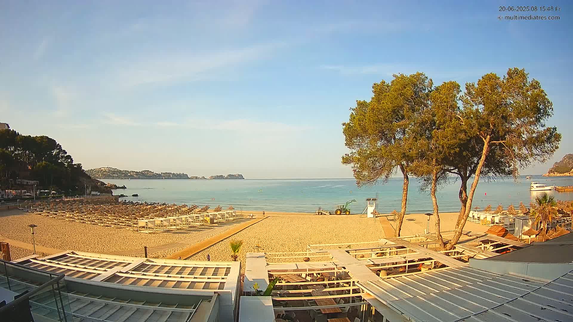 Paguera, Playa Tora Beach from Mar y Mar Restaurant Live Cam - Mallorca, Balearic Islands, Spain