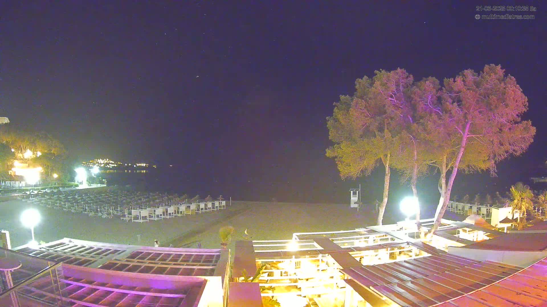 Paguera, Playa Tora Beach from Mar y Mar Restaurant Live Cam - Mallorca, Balearic Islands, Spain