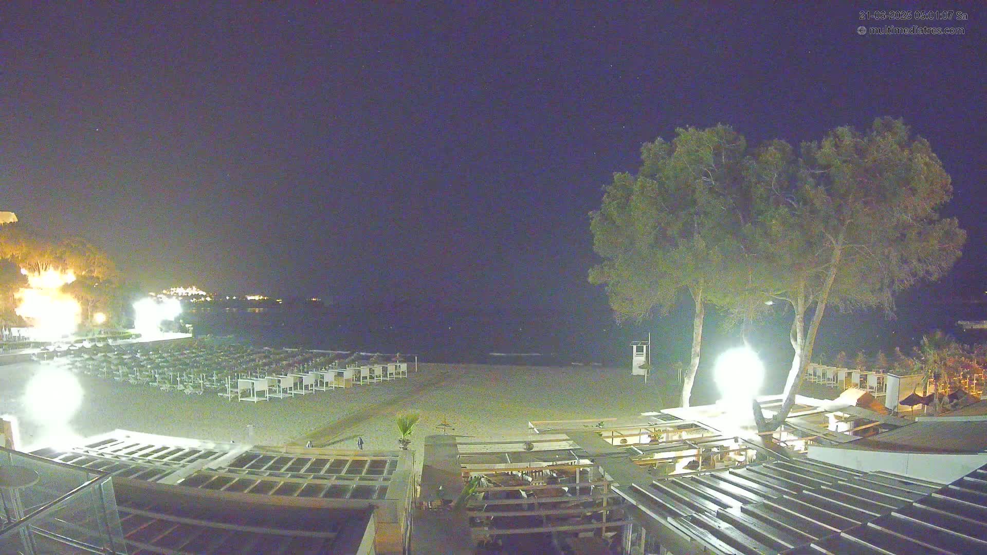 Paguera, Playa Tora Beach from Mar y Mar Restaurant Live Cam - Mallorca, Balearic Islands, Spain