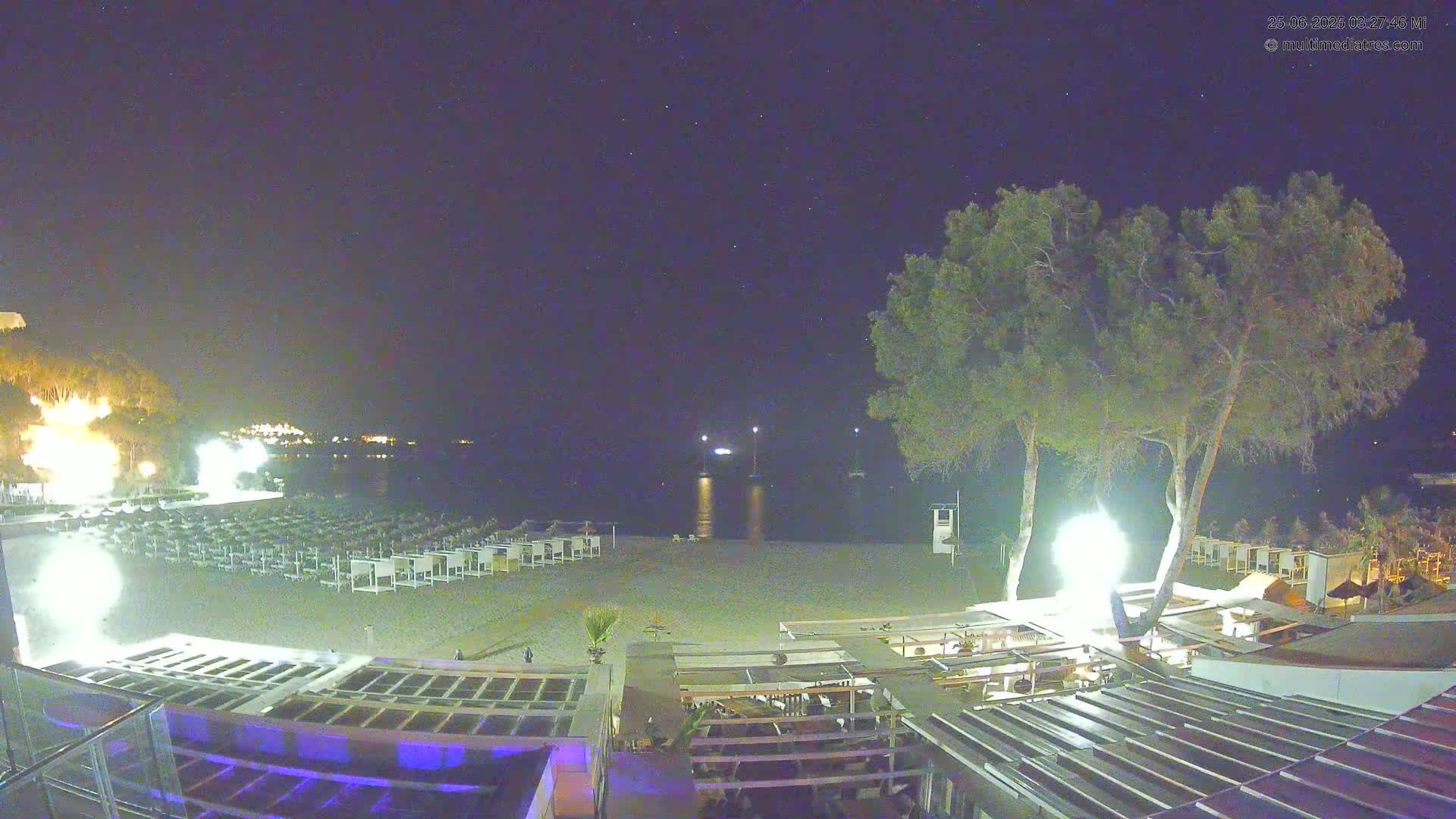 Paguera, Playa Tora Beach from Mar y Mar Restaurant Live Cam - Mallorca, Balearic Islands, Spain