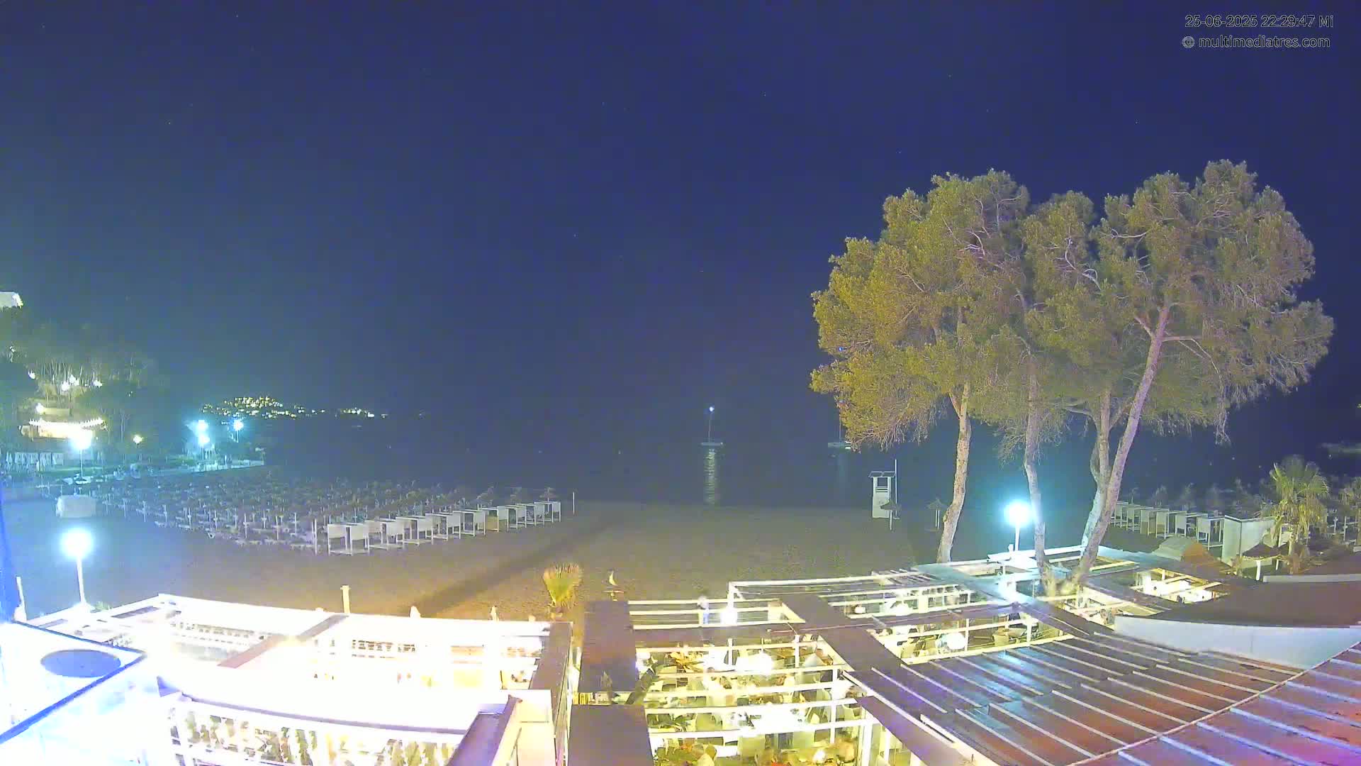 Paguera, Playa Tora Beach from Mar y Mar Restaurant Live Cam - Mallorca, Balearic Islands, Spain