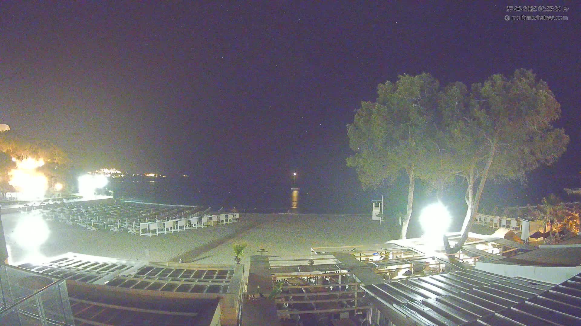 Paguera, Playa Tora Beach from Mar y Mar Restaurant Live Cam - Mallorca, Balearic Islands, Spain