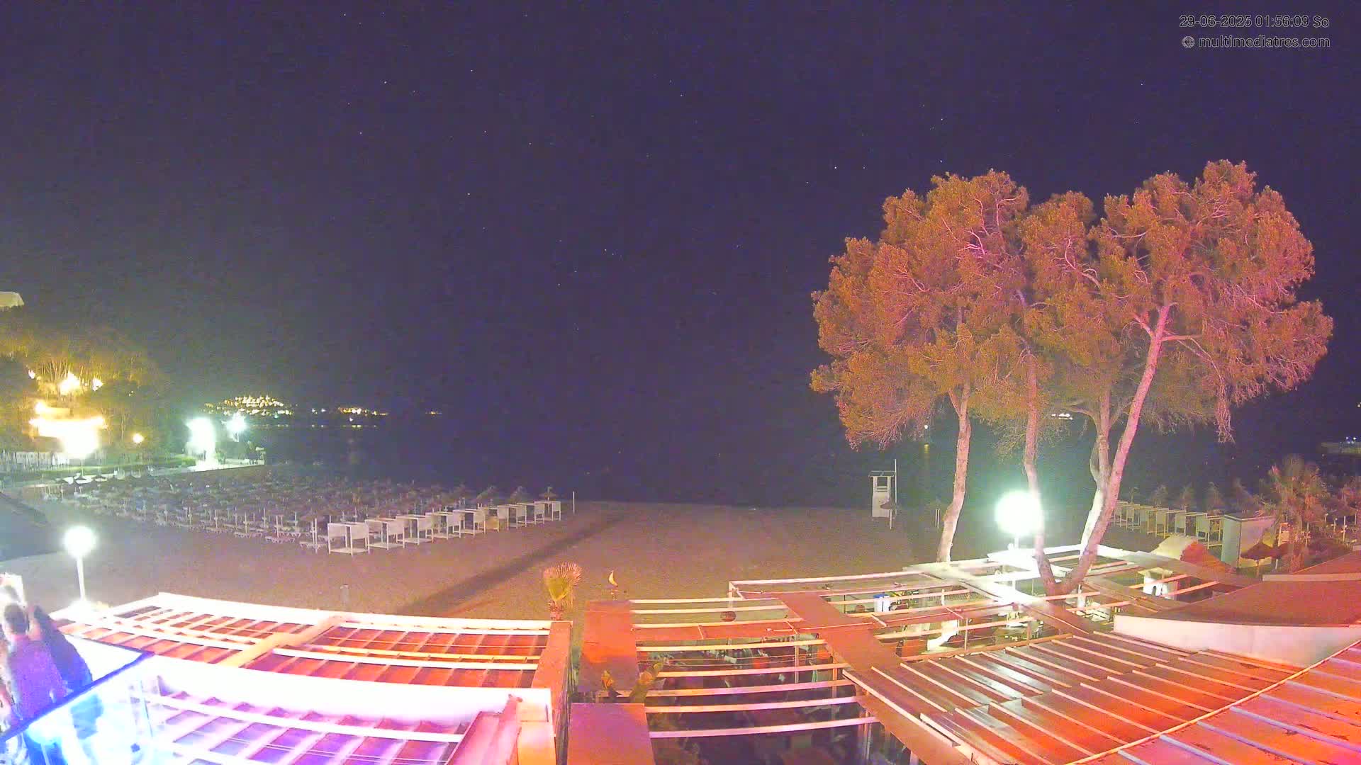 Paguera, Playa Tora Beach from Mar y Mar Restaurant Live Cam - Mallorca, Balearic Islands, Spain