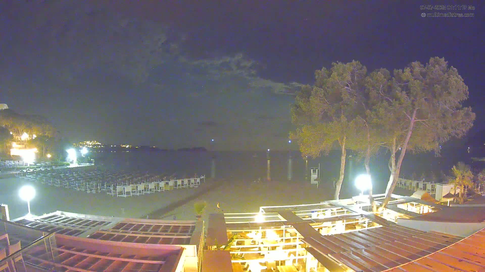 Paguera, Playa Tora Beach from Mar y Mar Restaurant Live Cam - Mallorca, Balearic Islands, Spain