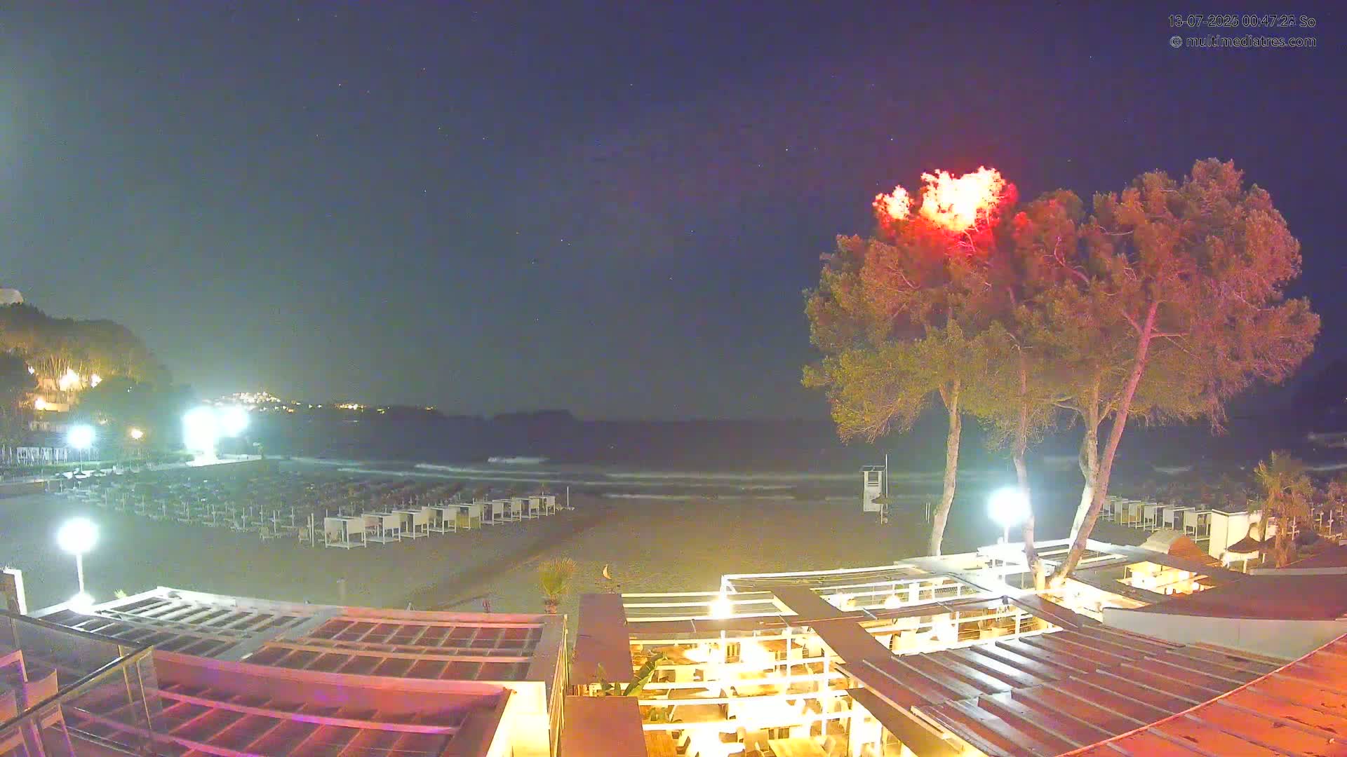 Paguera, Playa Tora Beach from Mar y Mar Restaurant Live Cam - Mallorca, Balearic Islands, Spain
