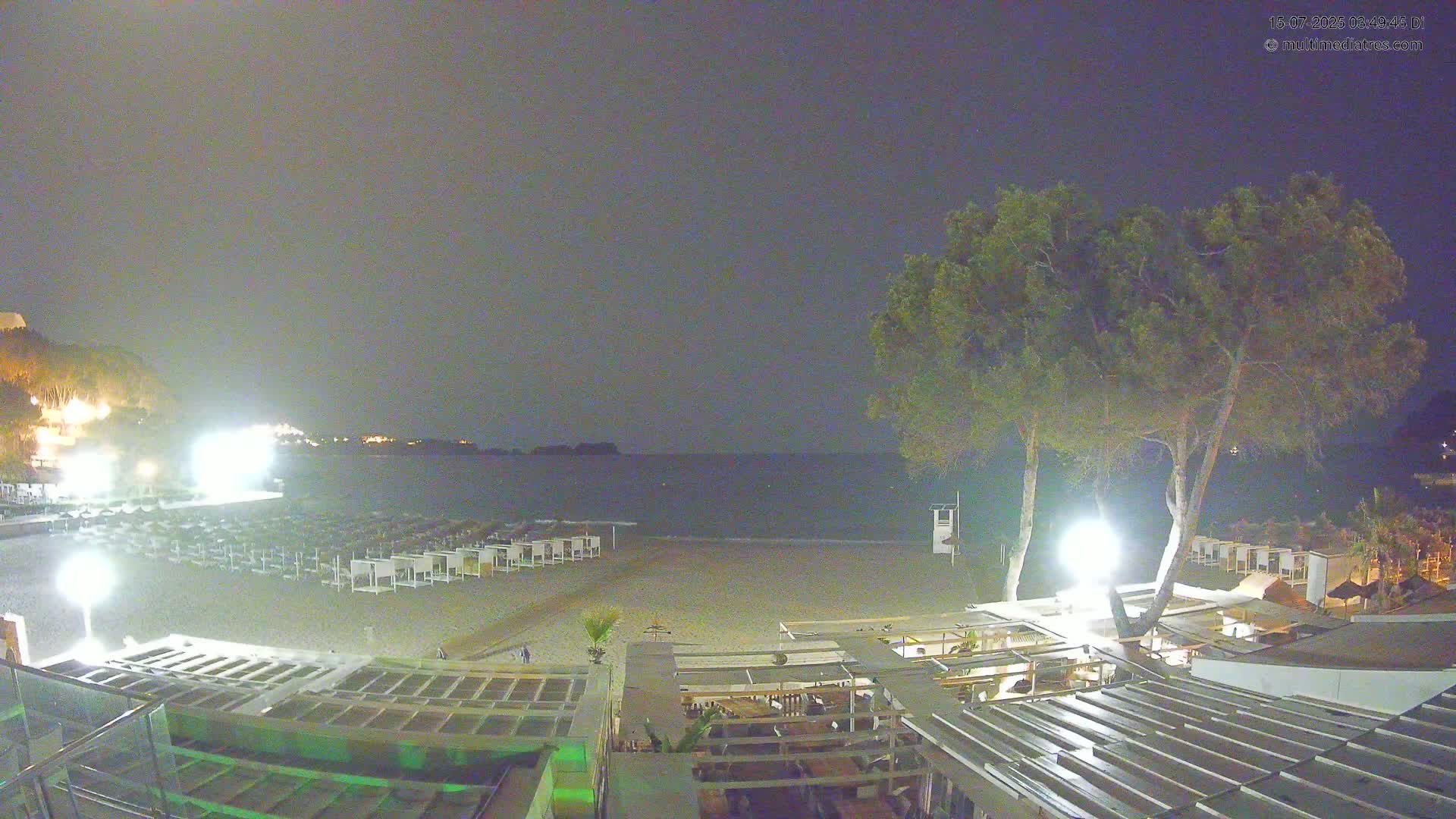 Paguera, Playa Tora Beach from Mar y Mar Restaurant Live Cam - Mallorca, Balearic Islands, Spain