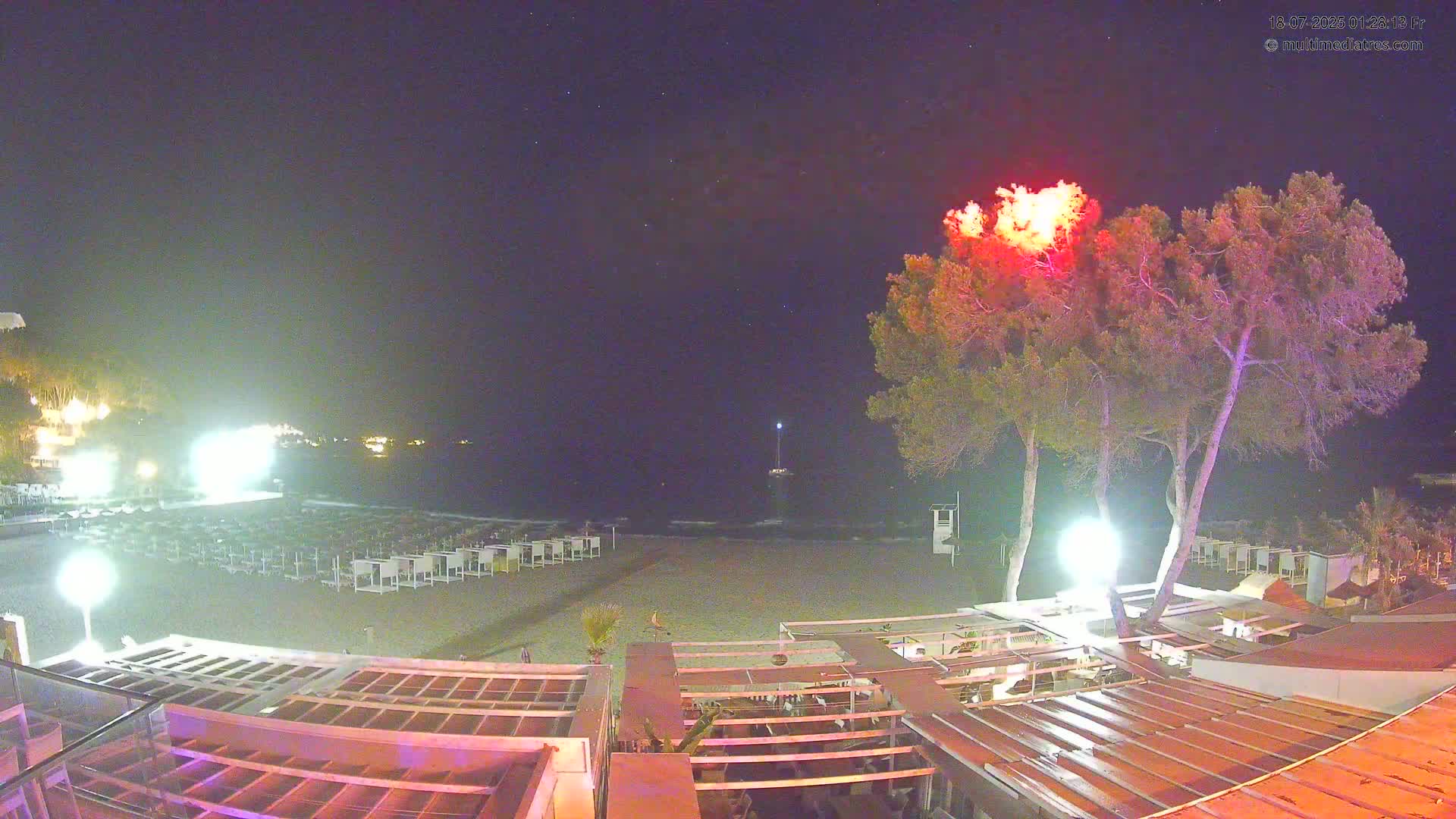 Paguera, Playa Tora Beach from Mar y Mar Restaurant Live Cam - Mallorca, Balearic Islands, Spain