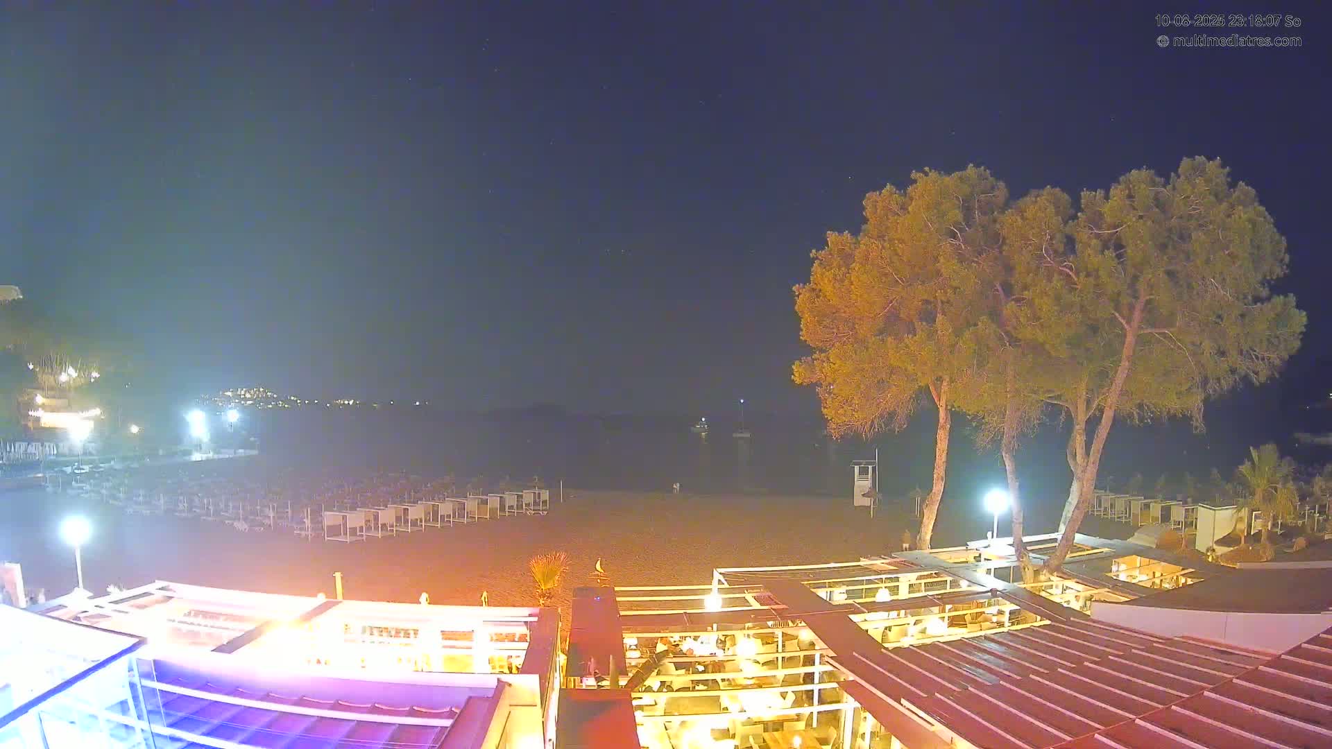 Paguera, Playa Tora Beach from Mar y Mar Restaurant Live Cam - Mallorca, Balearic Islands, Spain