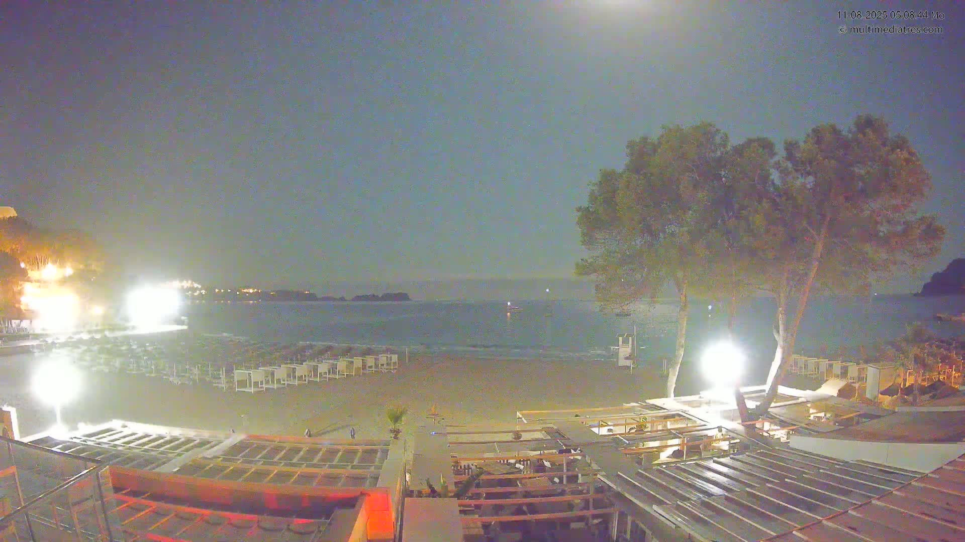 Paguera, Playa Tora Beach from Mar y Mar Restaurant Live Cam - Mallorca, Balearic Islands, Spain