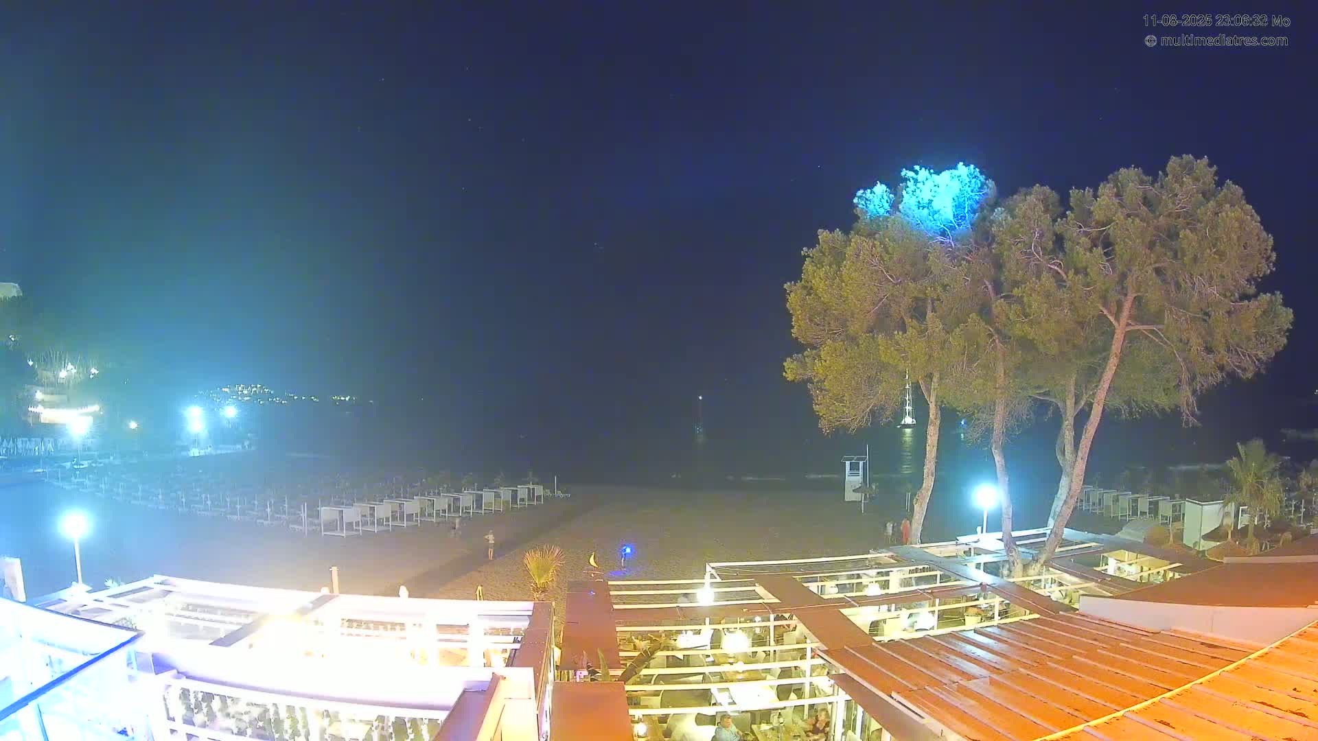 Paguera, Playa Tora Beach from Mar y Mar Restaurant Live Cam - Mallorca, Balearic Islands, Spain