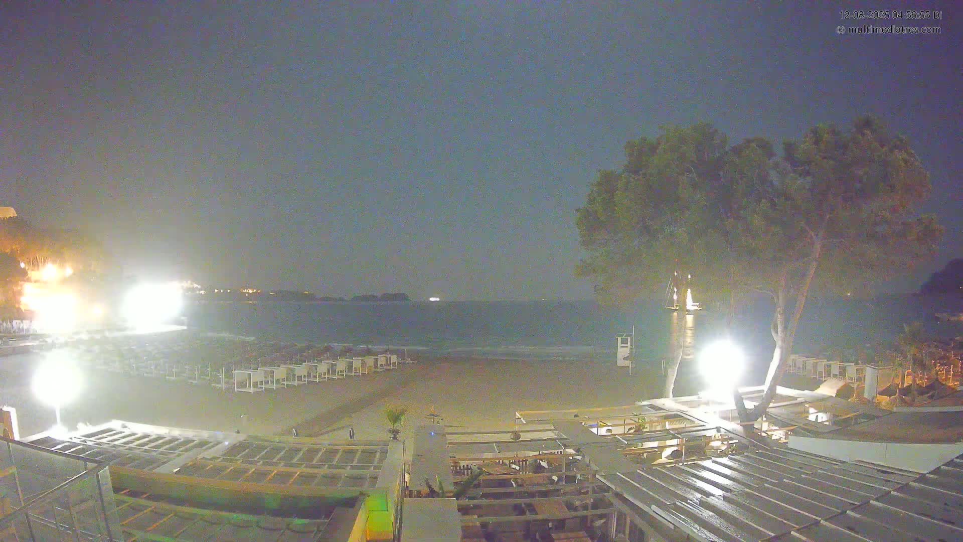 Paguera, Playa Tora Beach from Mar y Mar Restaurant Live Cam - Mallorca, Balearic Islands, Spain